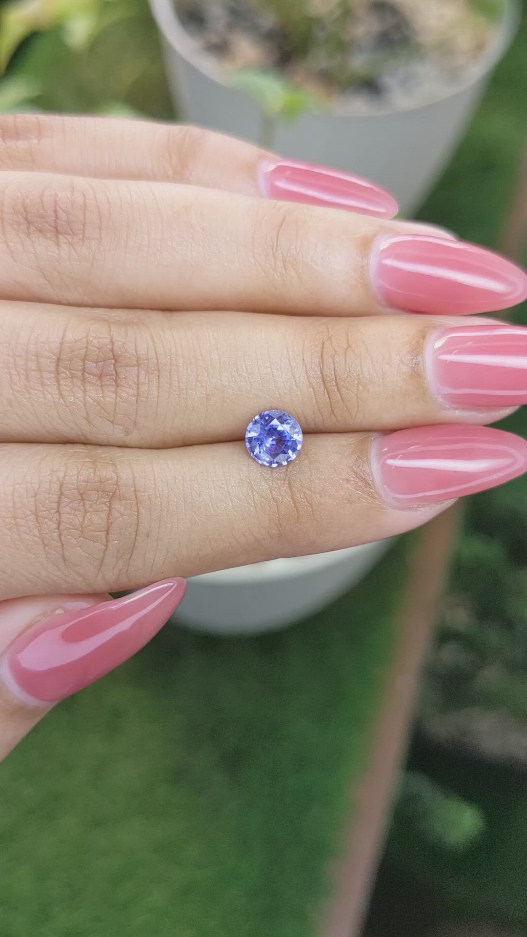 1.08 Ct. Blue Sapphire from Ceylon (Sri Lanka) Size Video