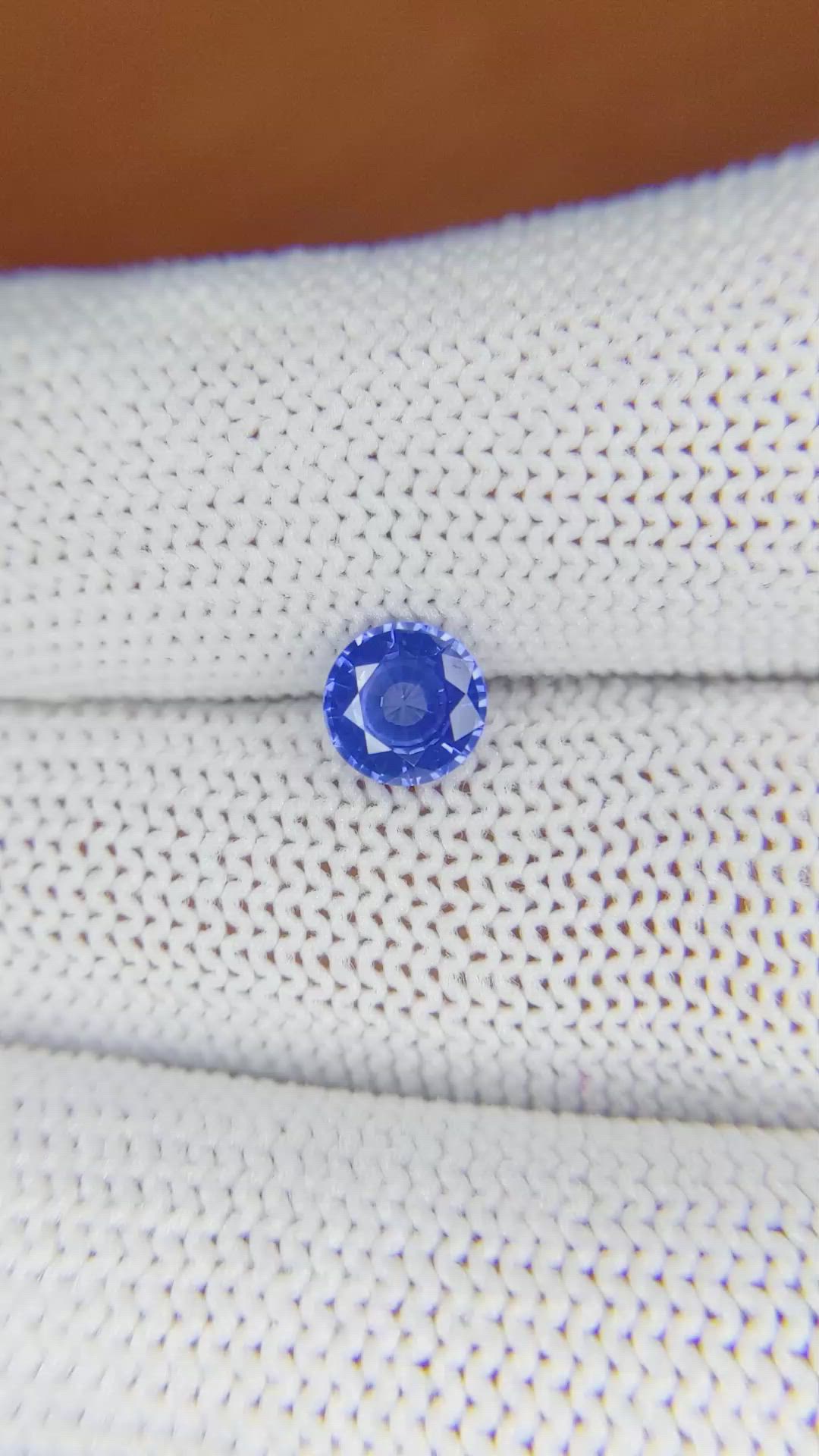 0.96 Ct. Blue Sapphire from Ceylon (Sri Lanka) Size Video