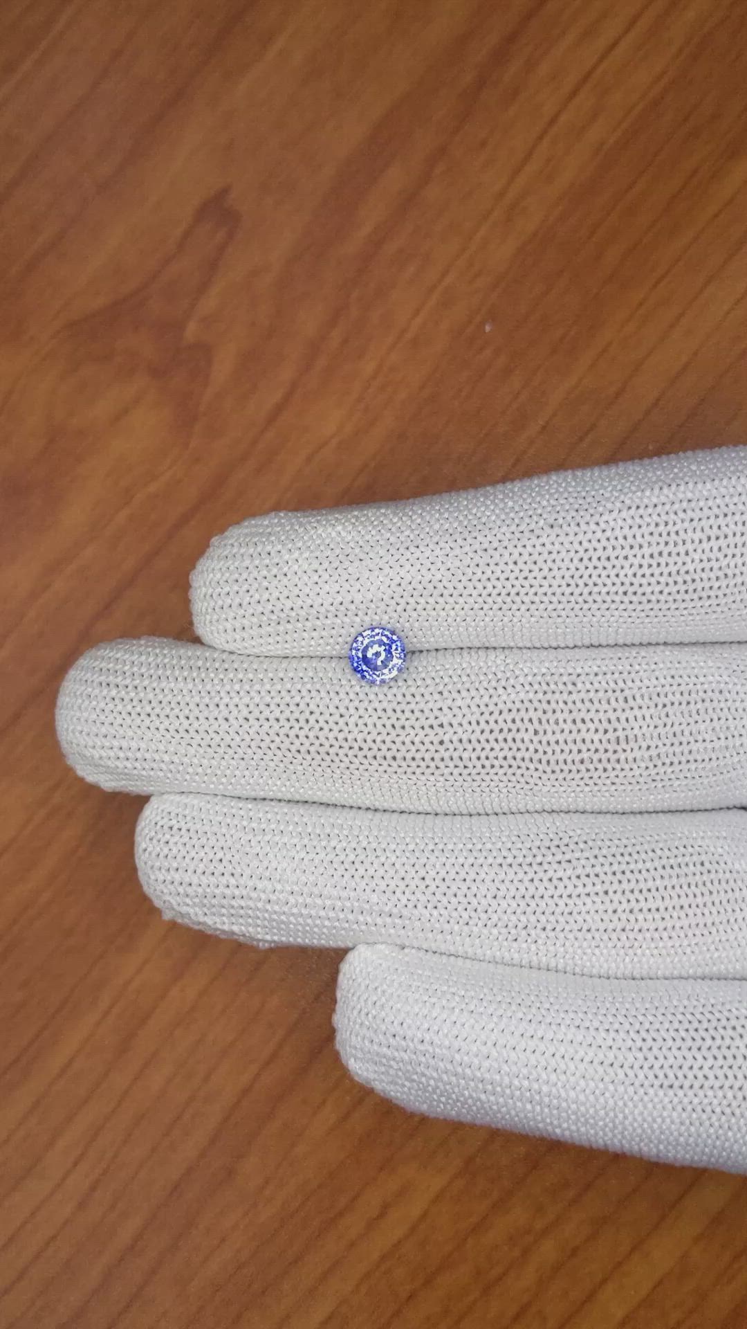 1.36 Ct. Blue Sapphire from Ceylon (Sri Lanka) Size Video