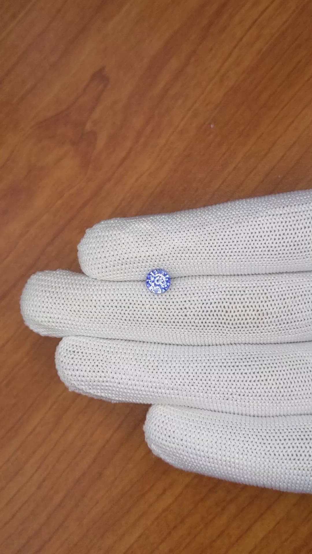 1.12 Ct. Blue Sapphire from Ceylon (Sri Lanka) Size Video