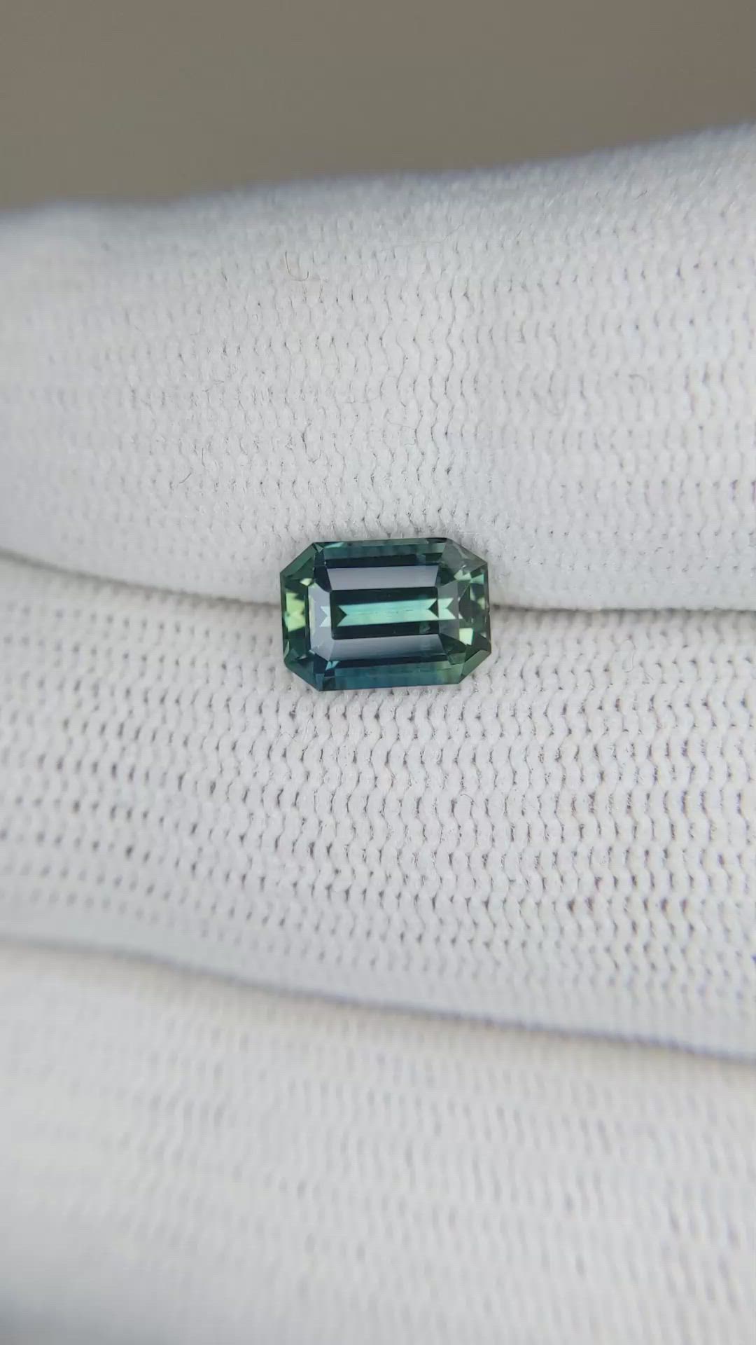 2.03 Ct. Greenish Blue Sapphire from Australia Size Video
