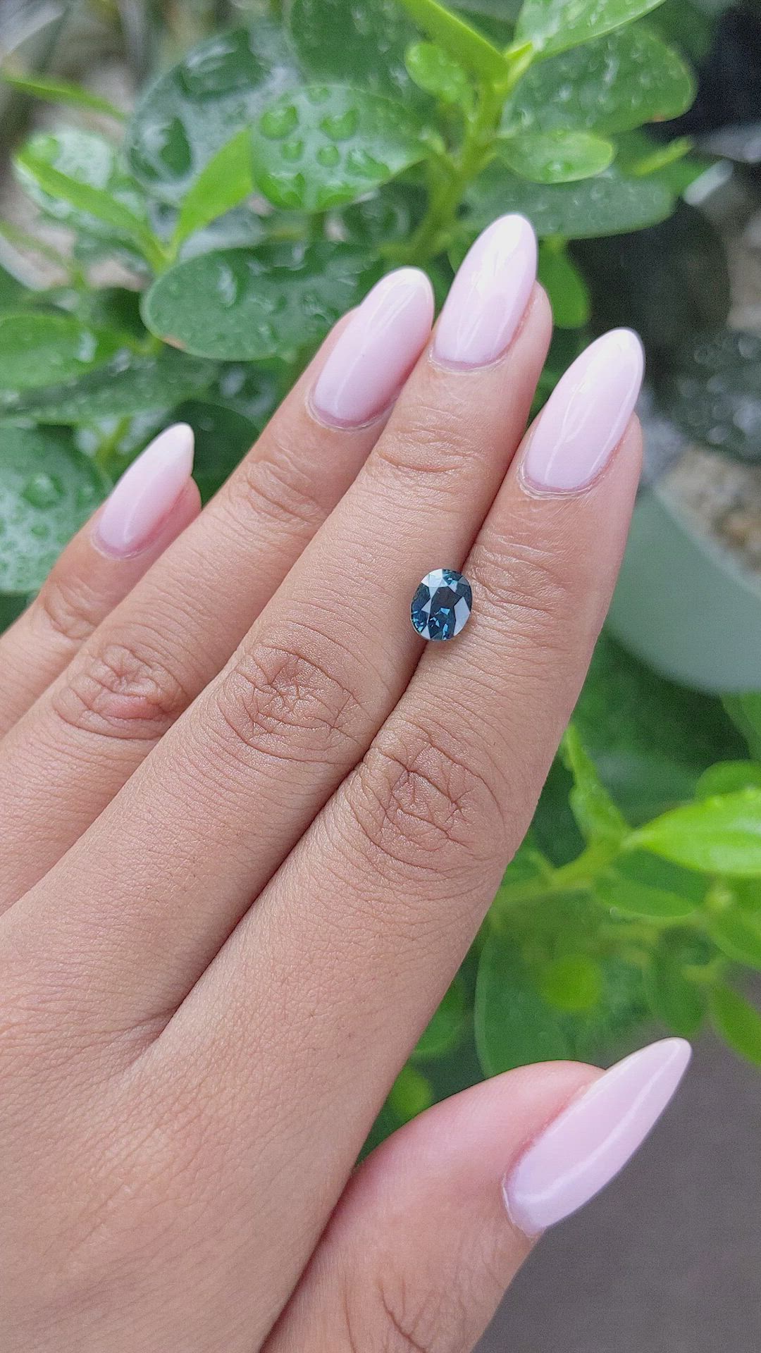 1.54 Ct. Greenish Blue Sapphire from Tanzania Size Video