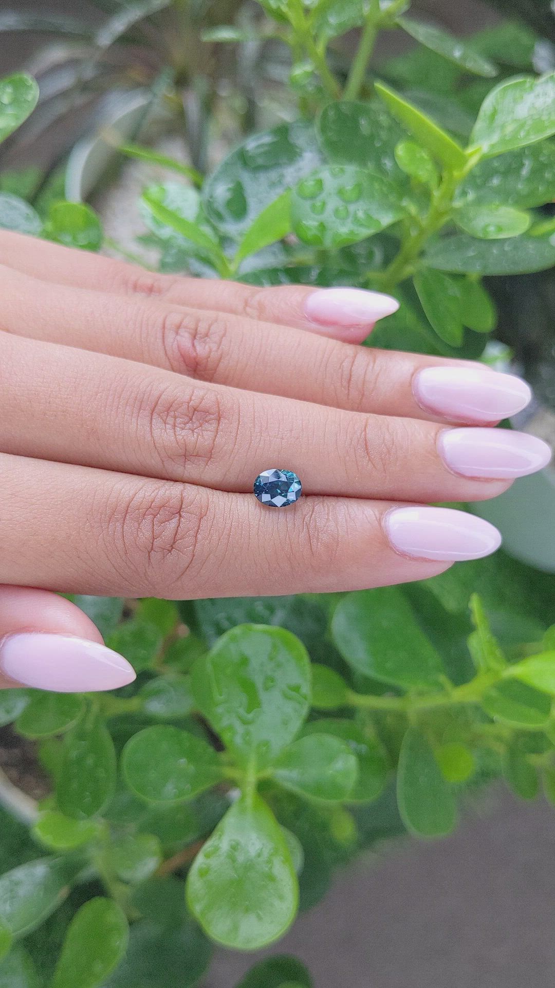 1.54 Ct. Greenish Blue Sapphire from Tanzania Size Video