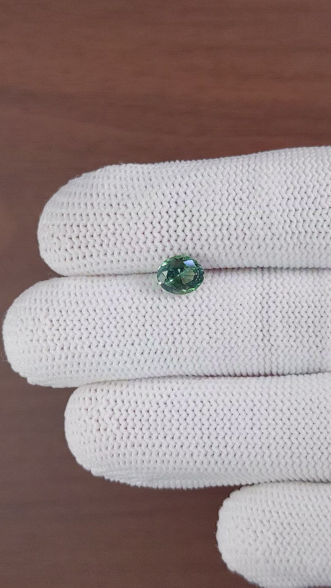 1.25 Ct. Green Sapphire from Madagascar Size Video