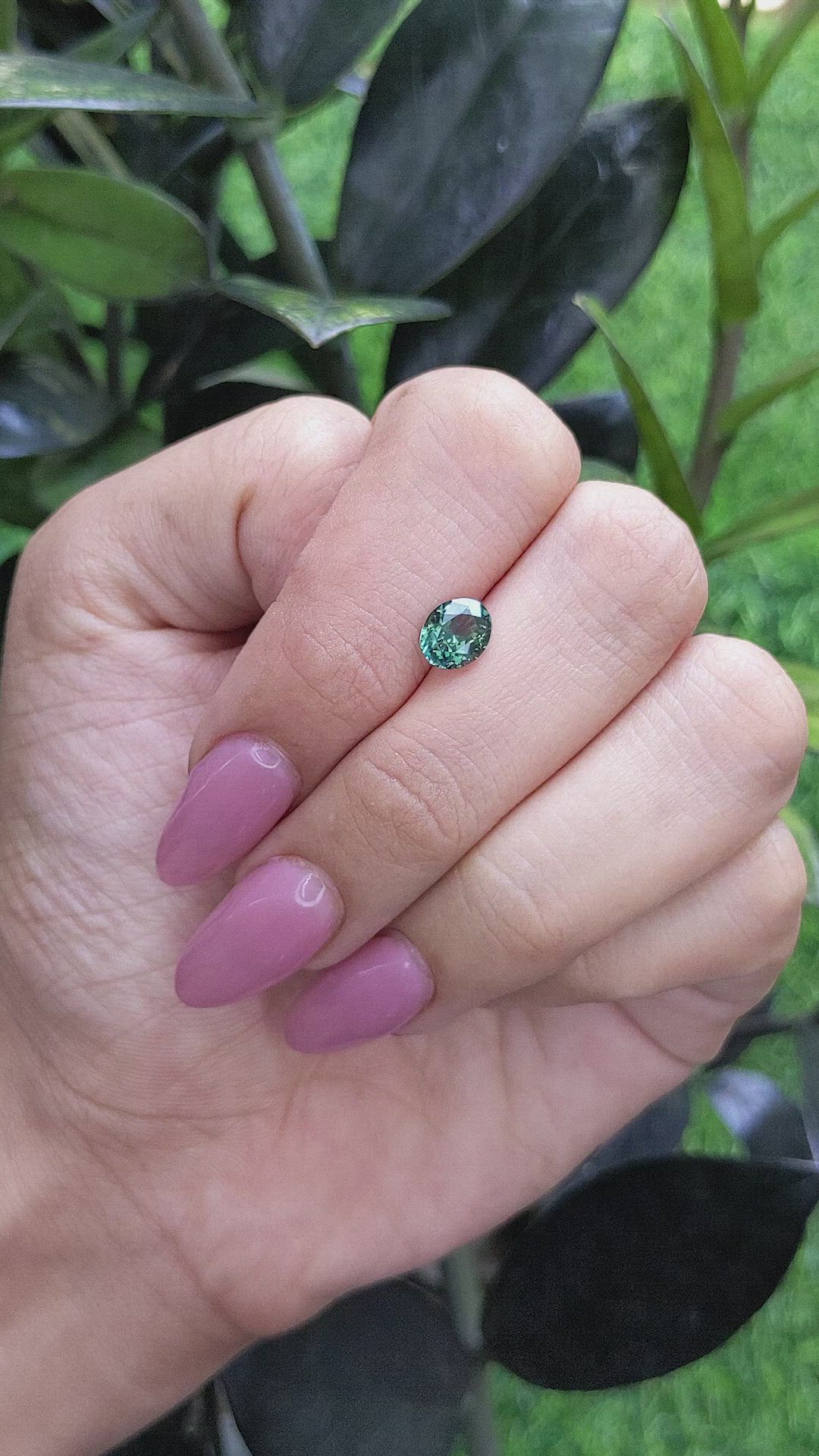 1.25 Ct. Green Sapphire from Madagascar Size Video