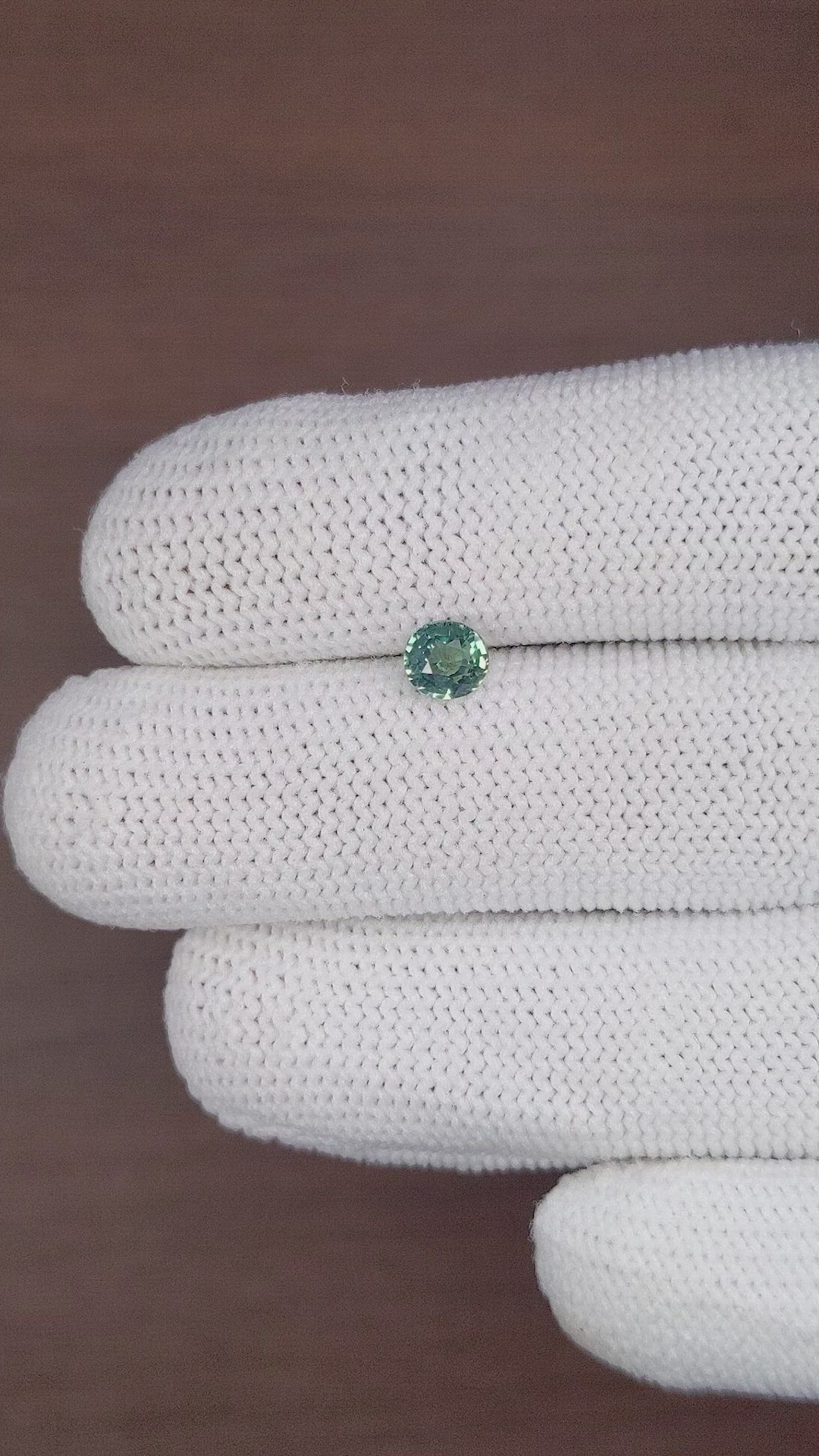 1.02 Ct. Bluish Green Sapphire from Madagascar Size Video