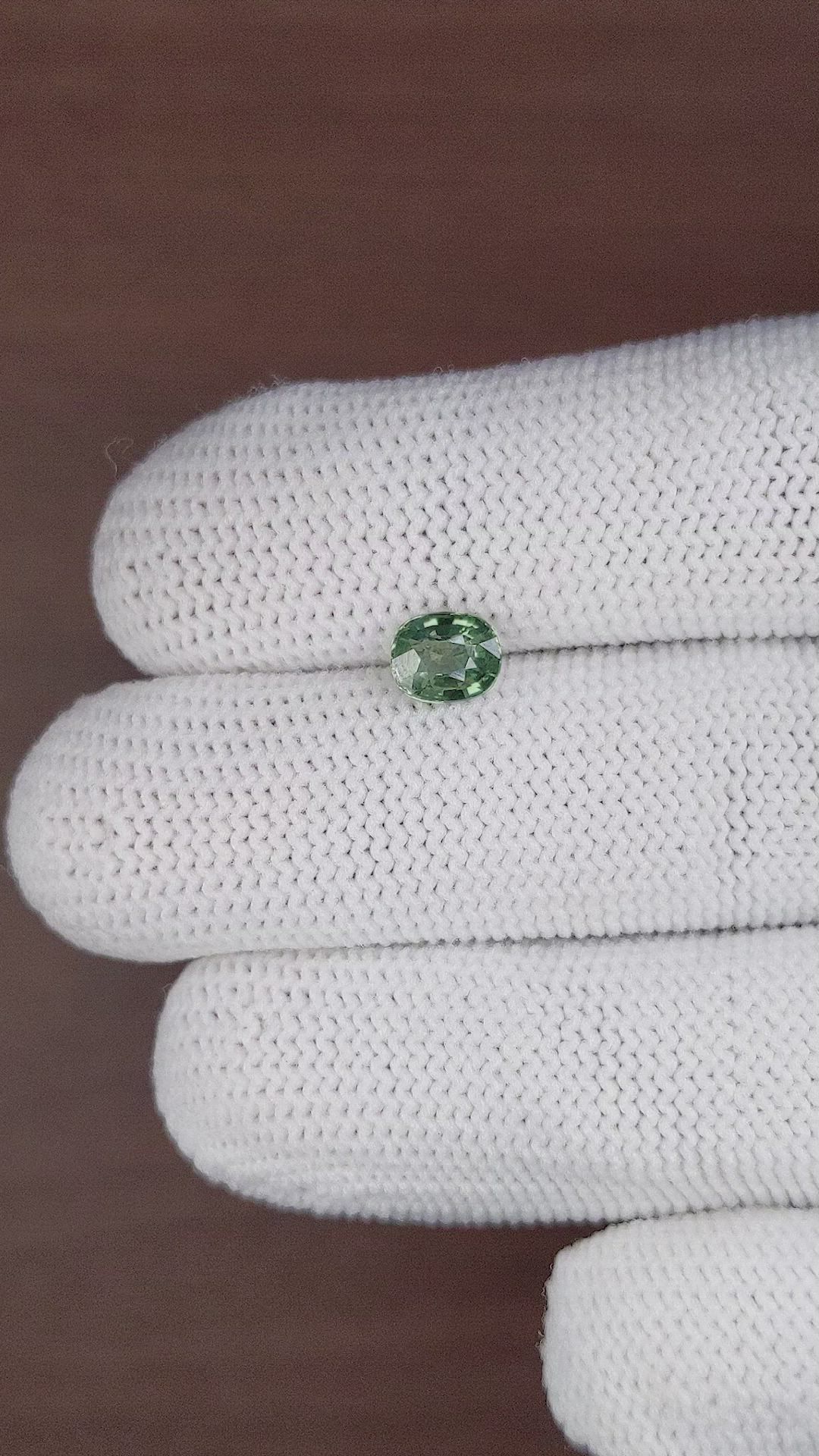1.08 Ct. Green Sapphire from Madagascar Size Video