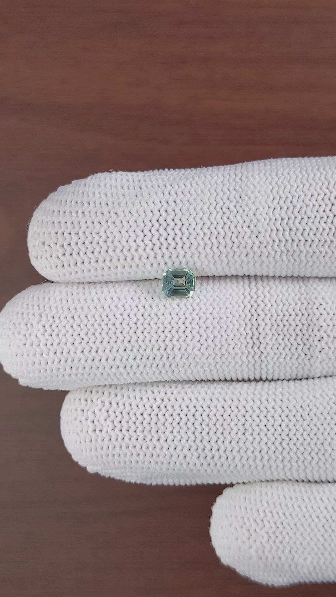 0.70 Ct. Bluish Green Sapphire from Madagascar Size Video