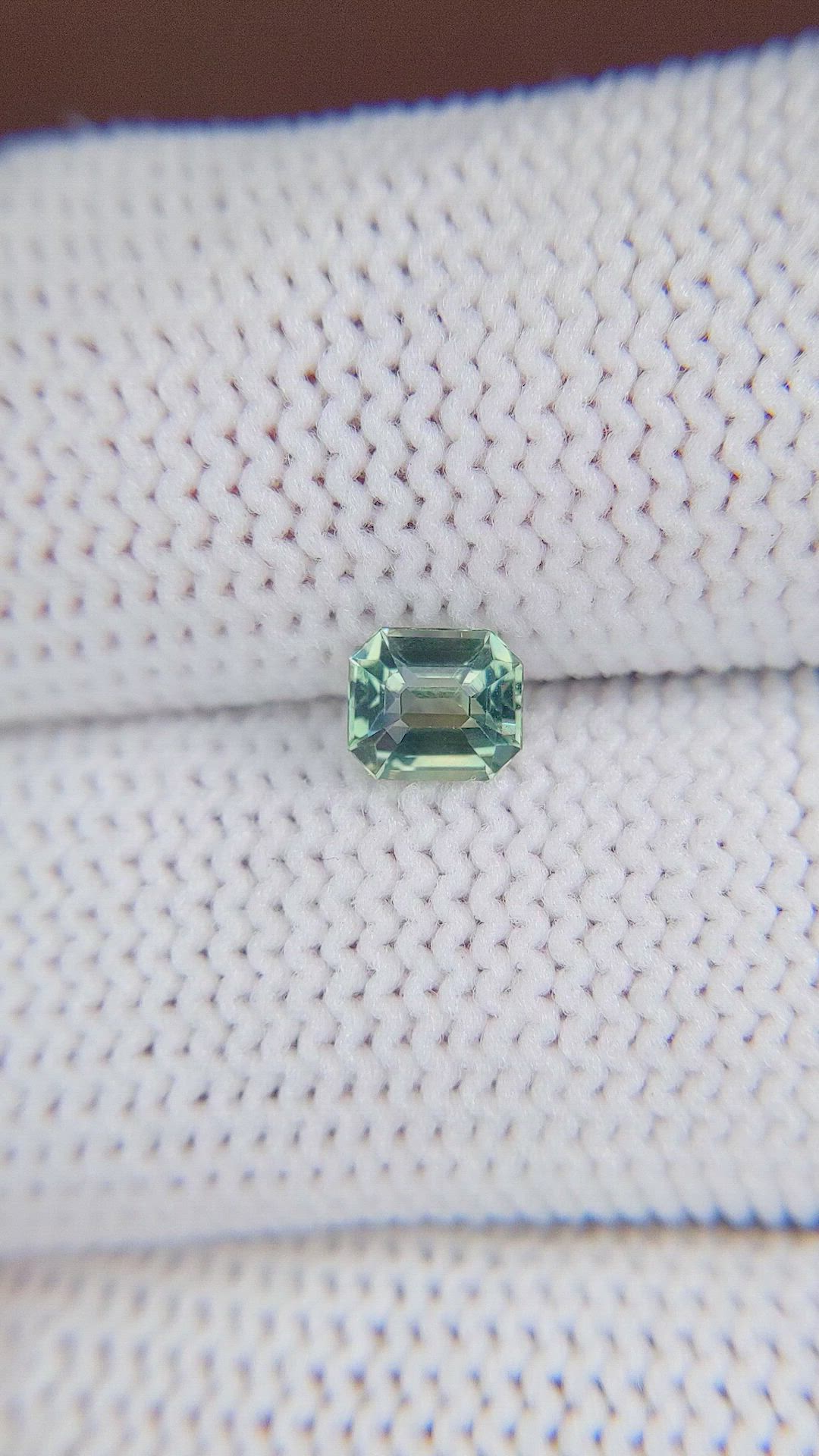 0.70 Ct. Bluish Green Sapphire from Madagascar Size Video