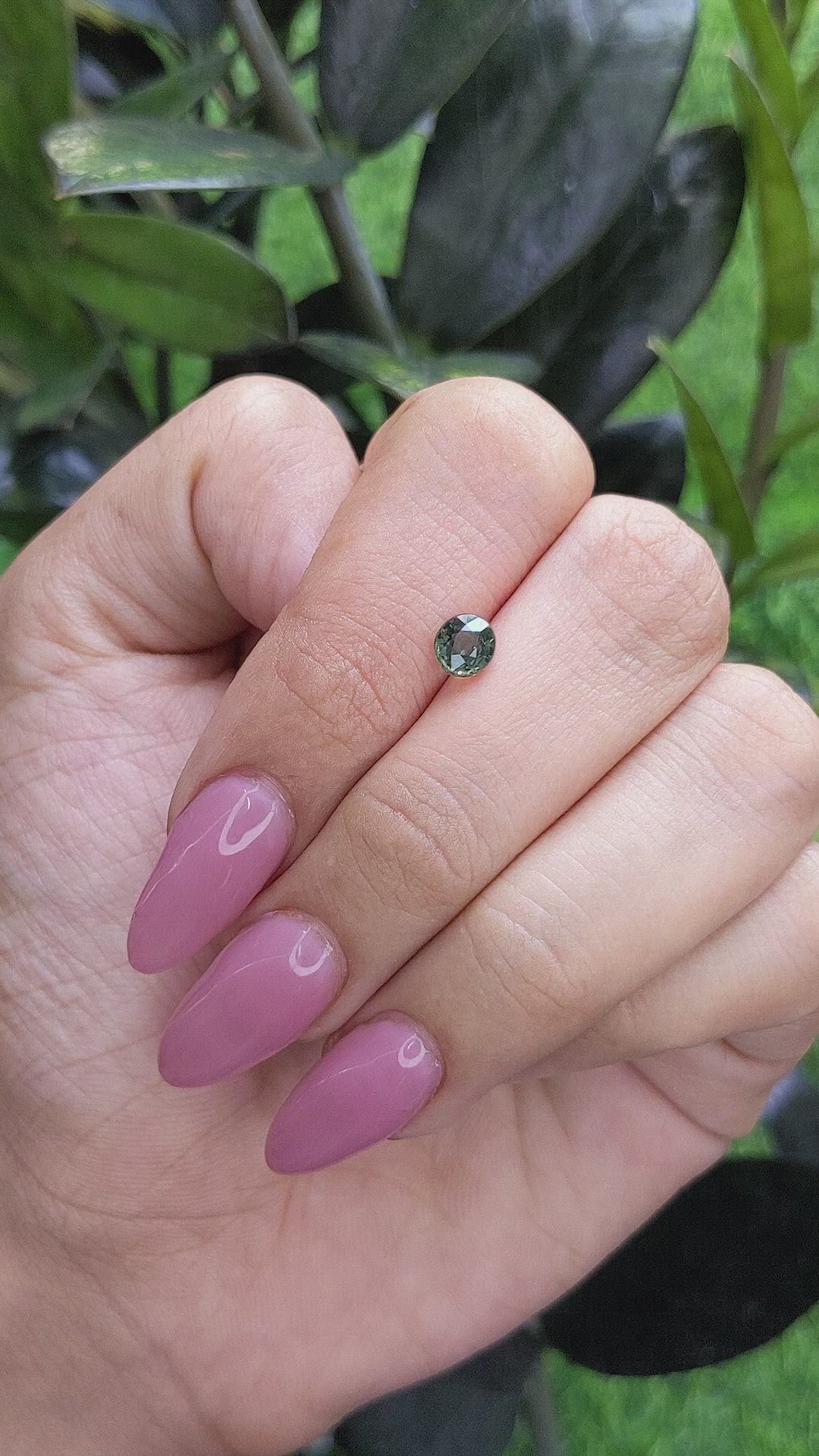 1.02 Ct. Green Sapphire from Madagascar Size Video