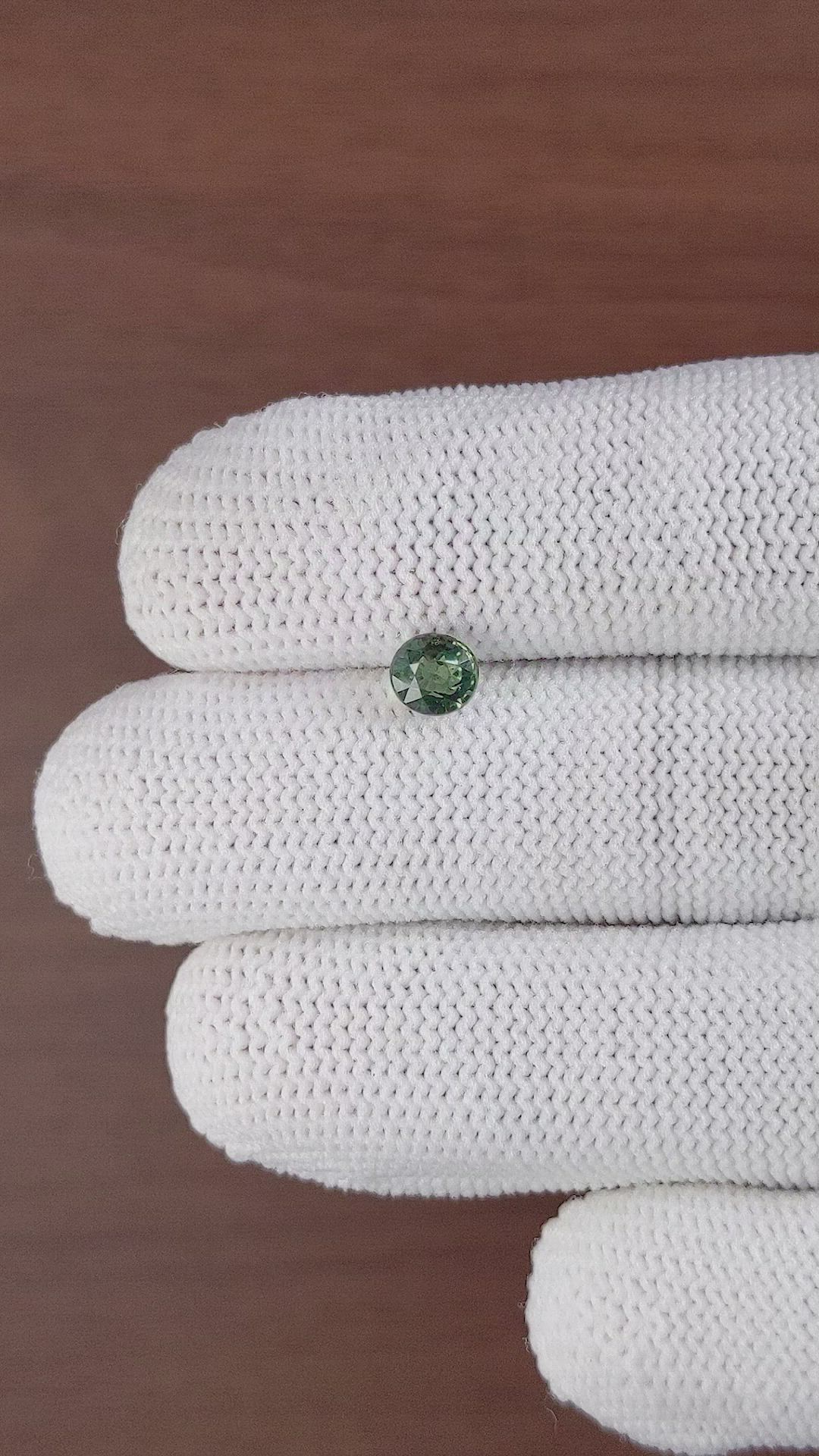1.02 Ct. Green Sapphire from Madagascar Size Video