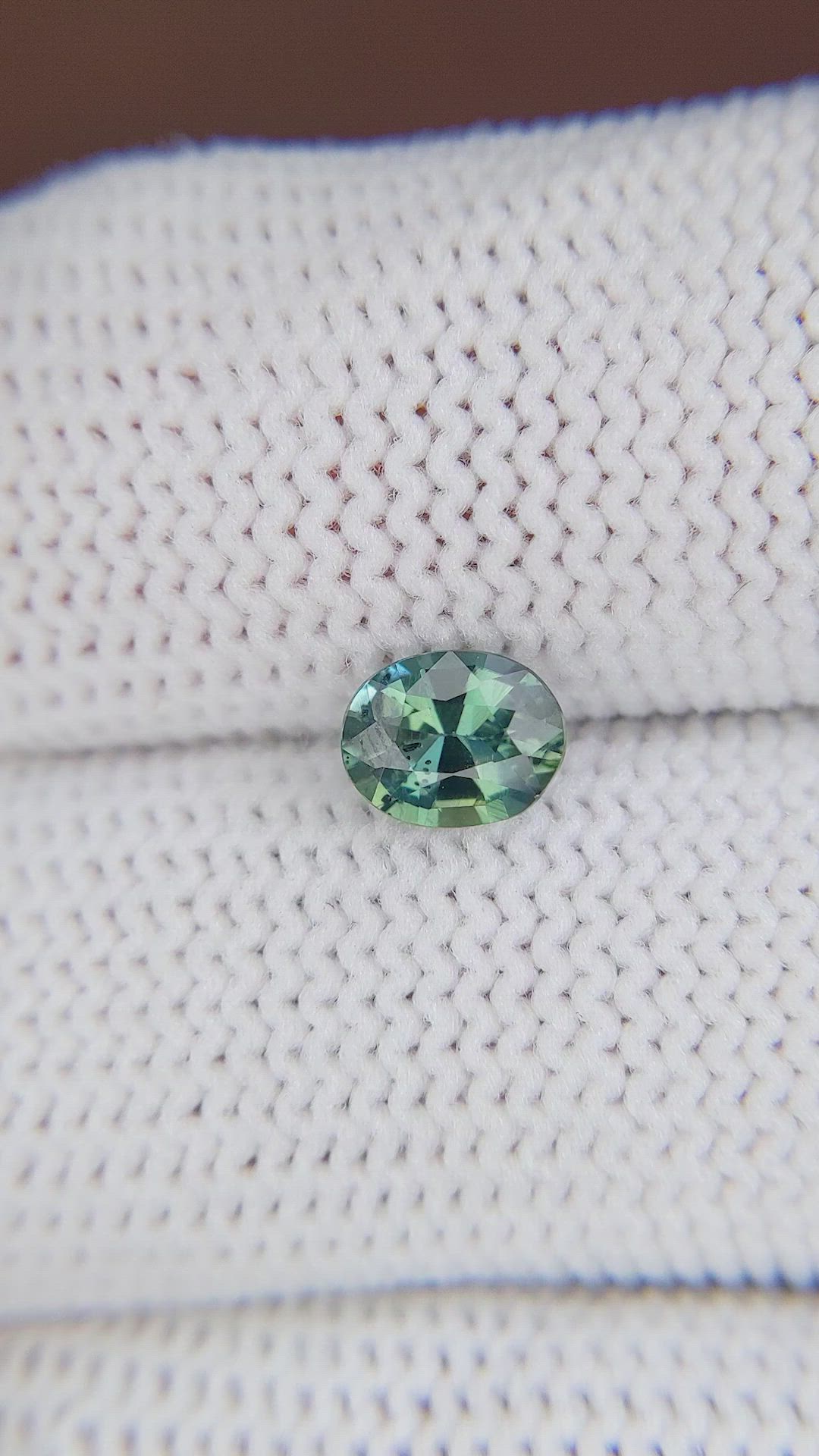 0.84 Ct. Bluish Green Sapphire from Madagascar Size Video