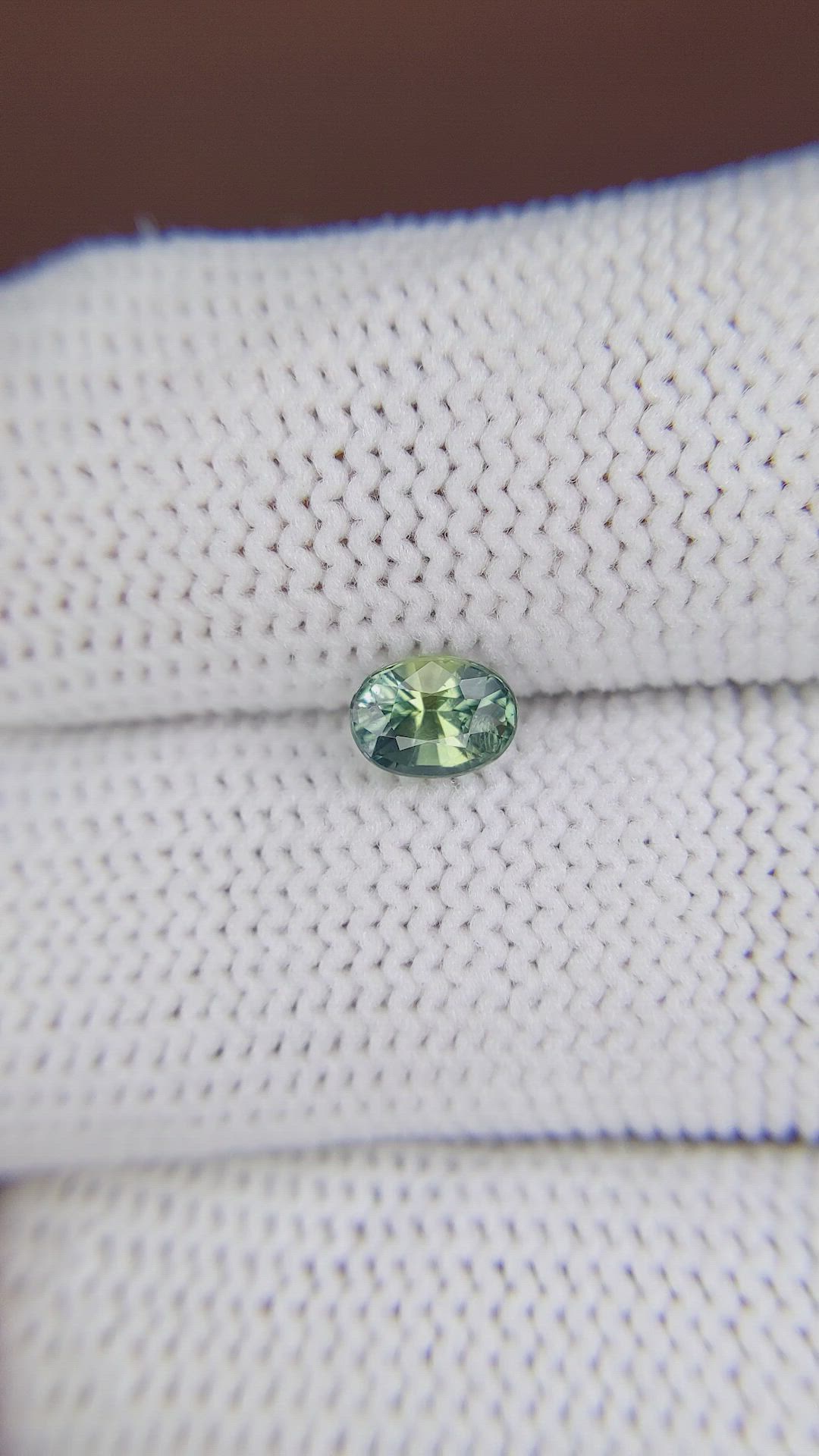 0.78 Ct. Bluish Green Sapphire from Madagascar Size Video