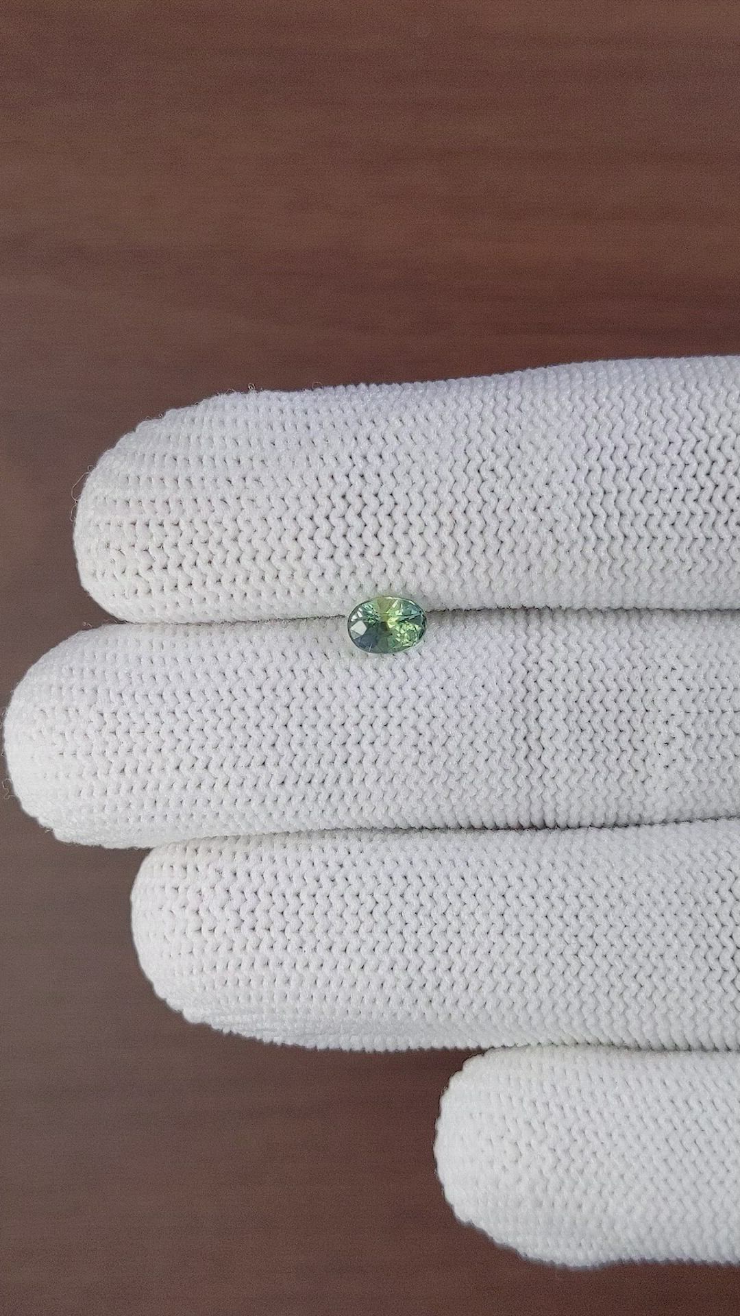 0.78 Ct. Bluish Green Sapphire from Madagascar Size Video