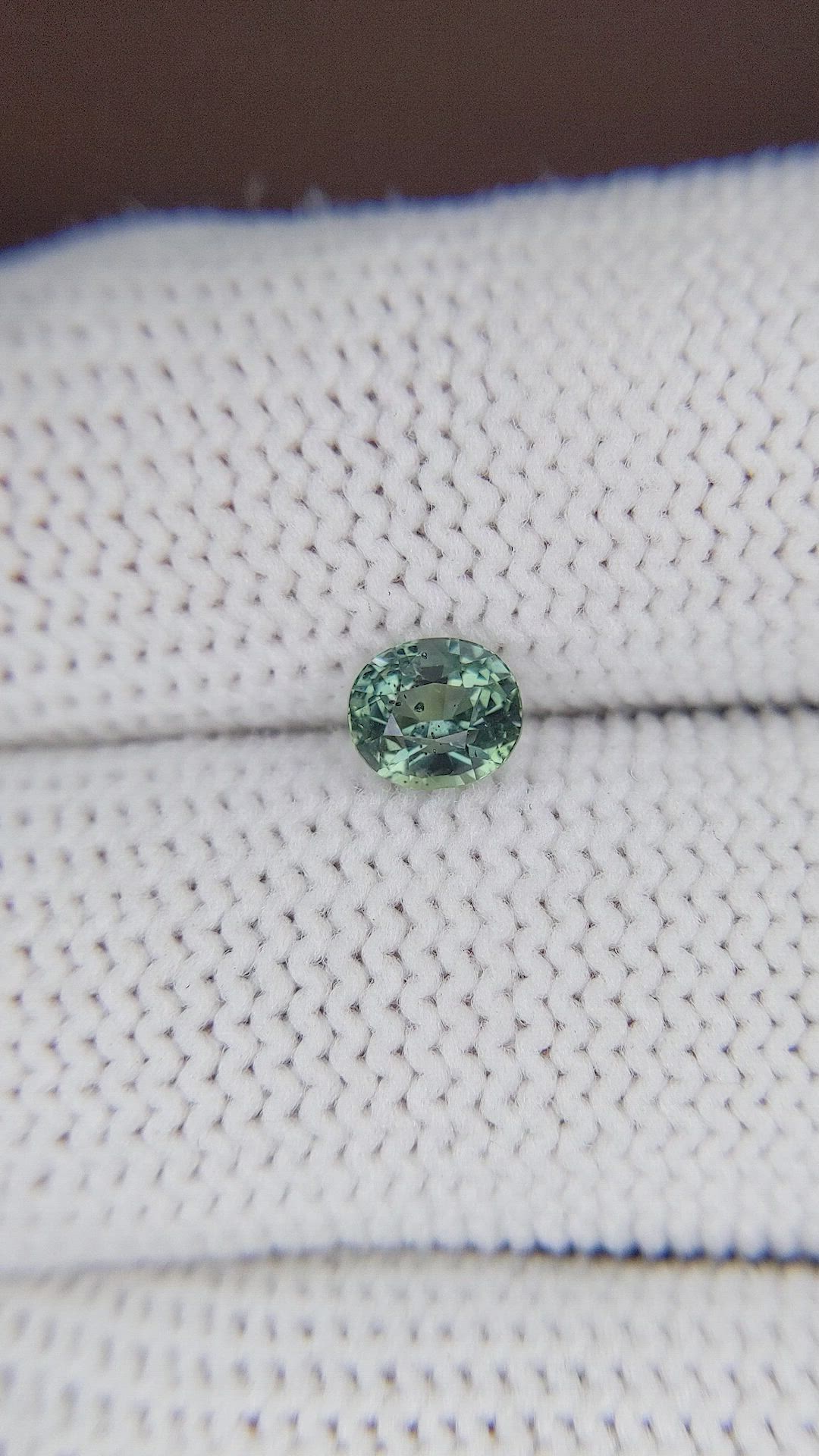 0.85 Ct. Bluish Green Sapphire from Madagascar Size Video