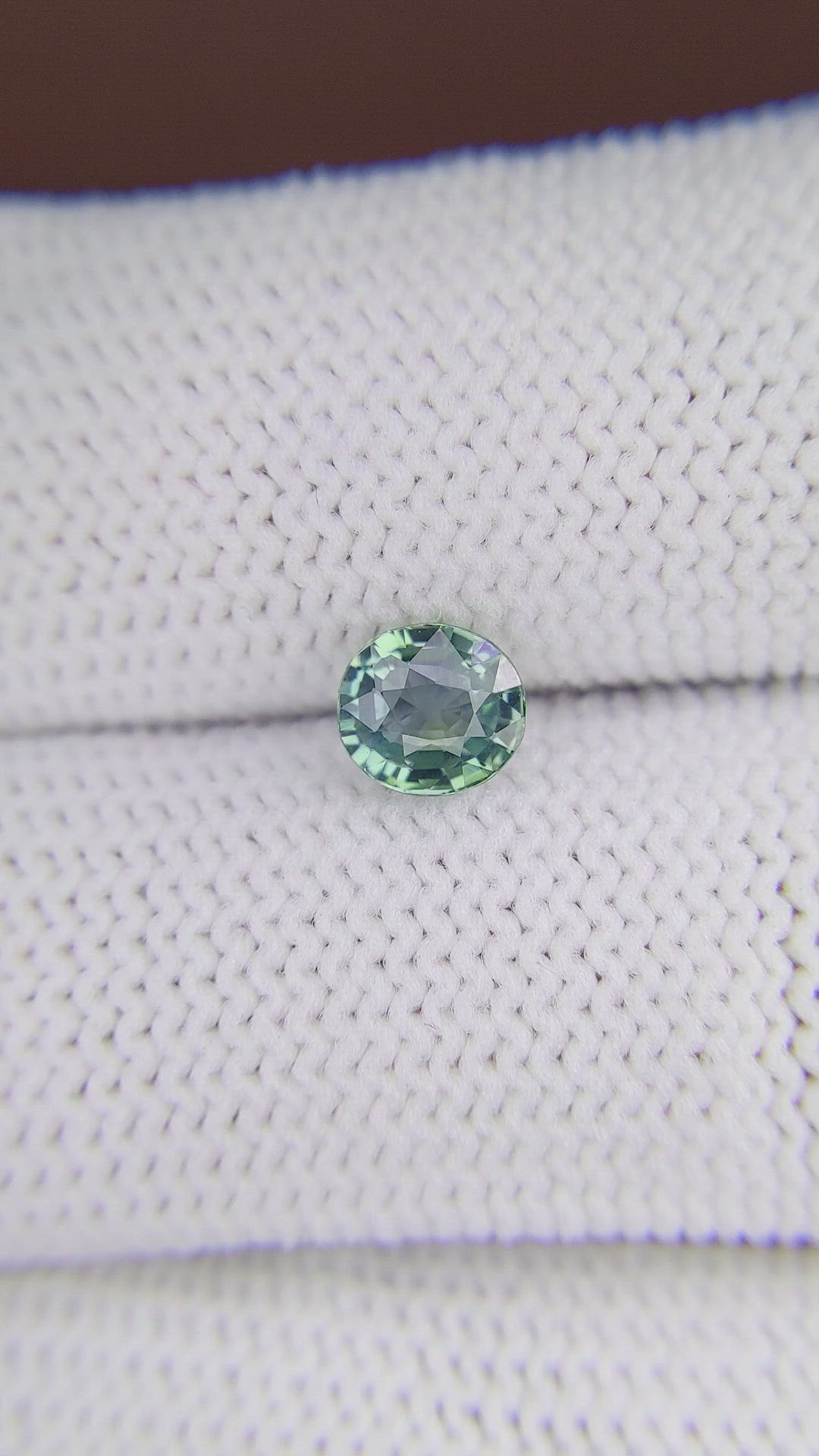 1.03 Ct. Bluish Green Sapphire from Madagascar Size Video