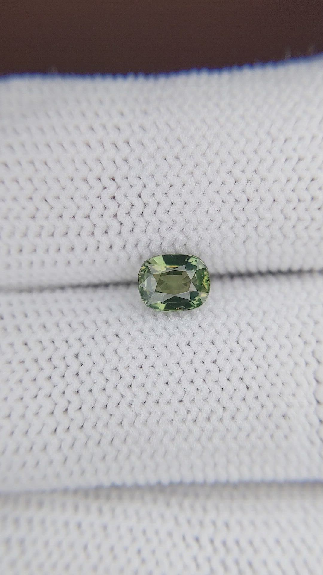 1.01 Ct. Yellowish Green Sapphire from Madagascar Size Video