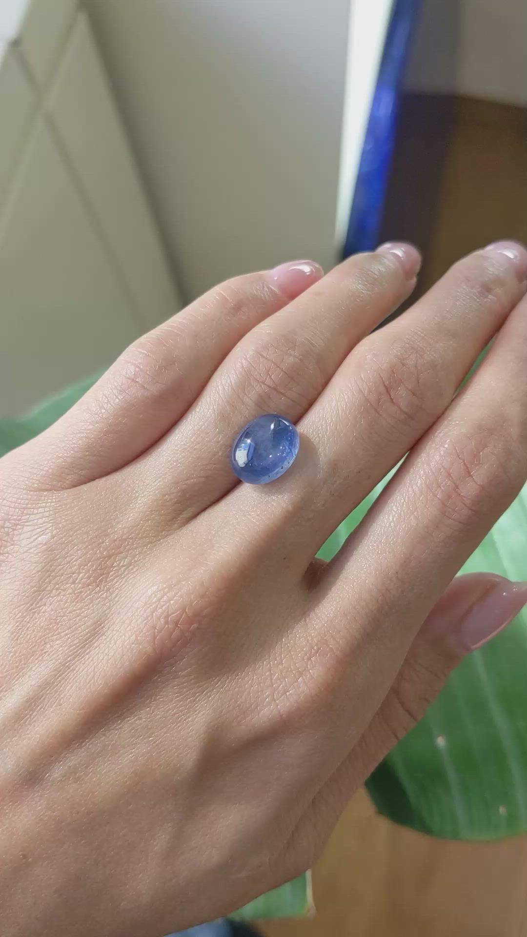 8.08 Ct. Blue Star Sapphire from Ceylon (Sri Lanka) Size Video