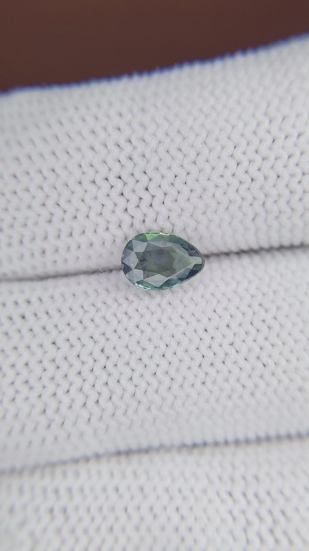 1.01 Ct. Bluish Green Sapphire from Madagascar Size Video