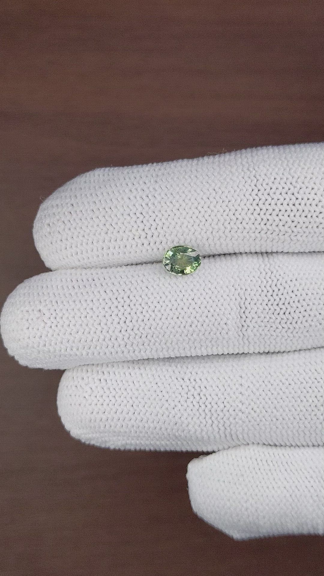 1.03 Ct. Bluish Green Sapphire from Madagascar Size Video