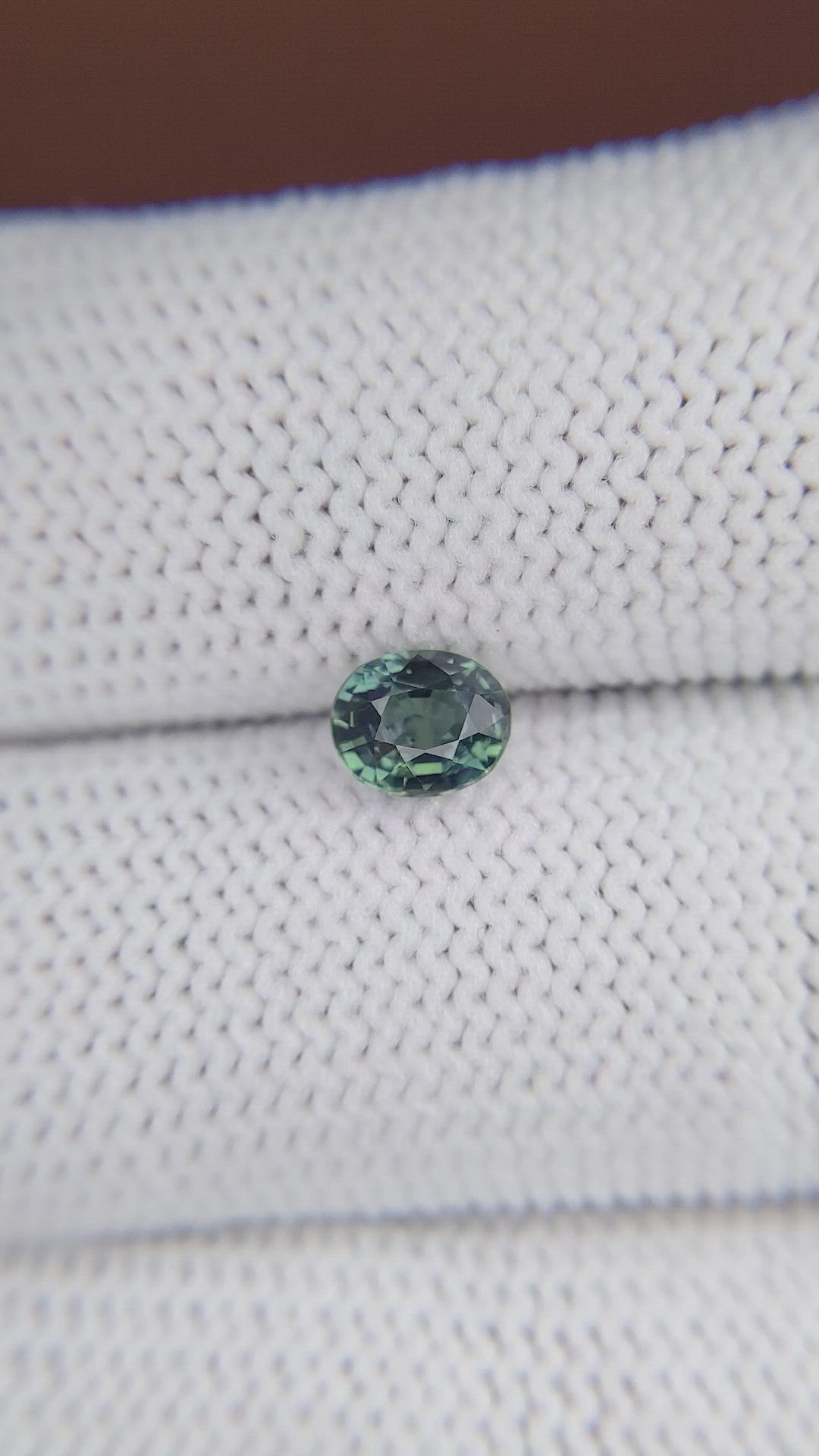 1.03 Ct. Bluish Green Sapphire from Madagascar Size Video