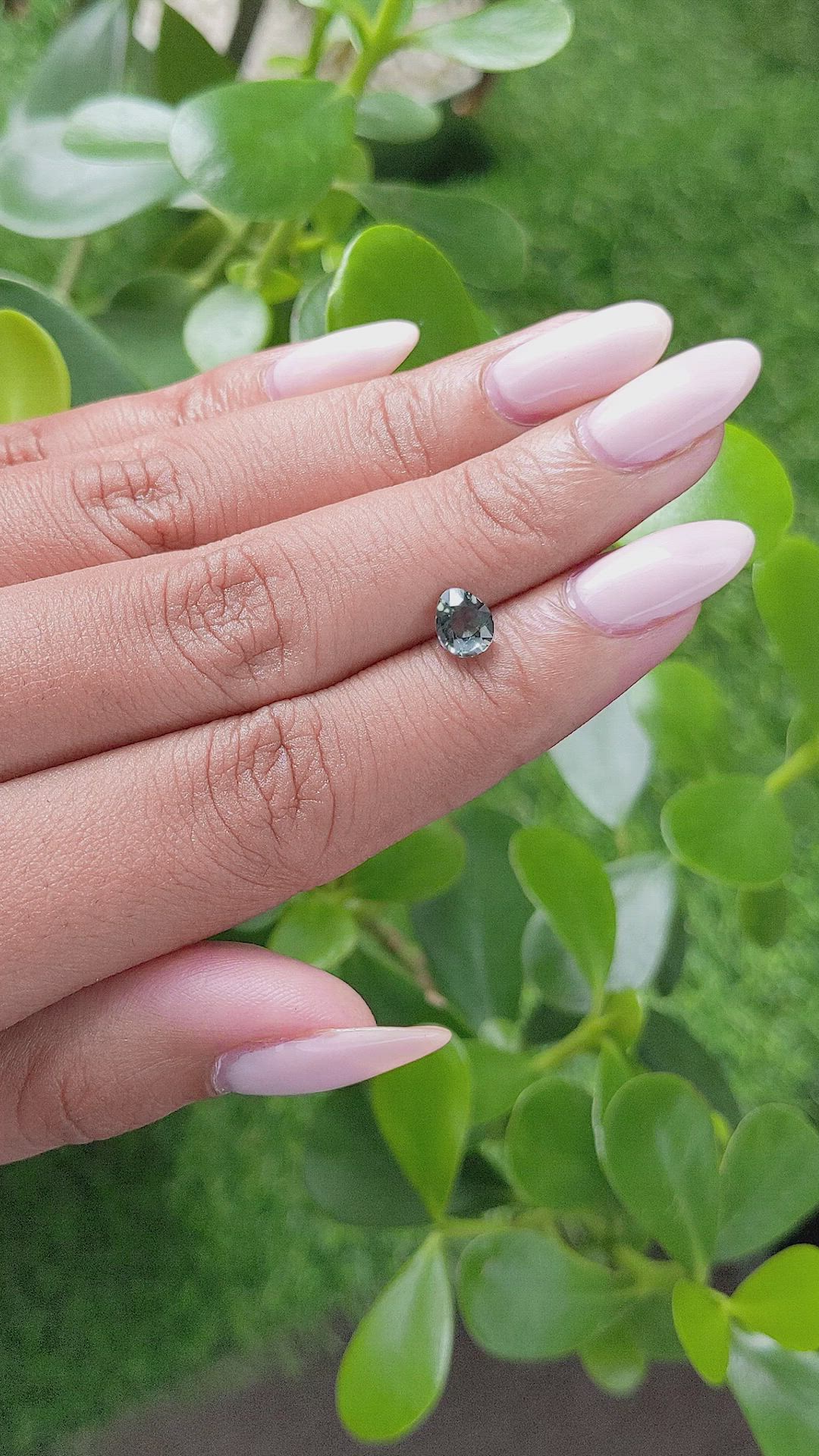 1.02 Ct. Green Sapphire from Madagascar Size Video