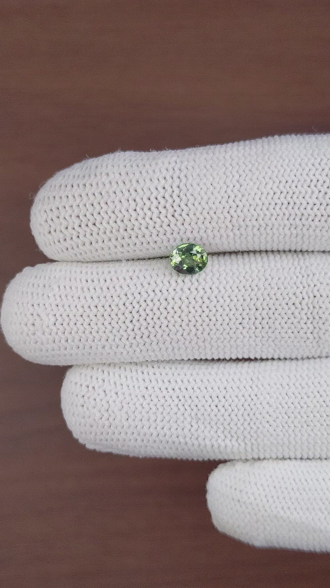 1.02 Ct. Bluish Green Sapphire from Madagascar Size Video