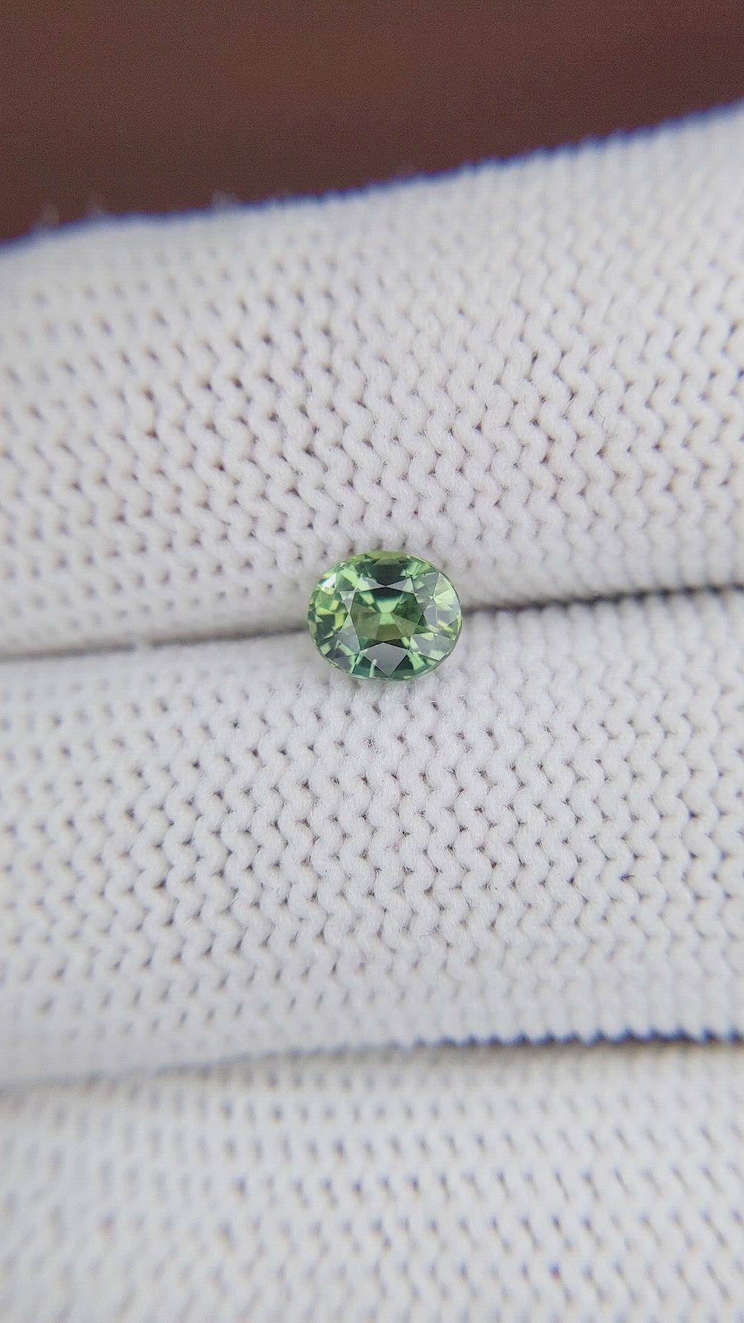 1.02 Ct. Bluish Green Sapphire from Madagascar Size Video