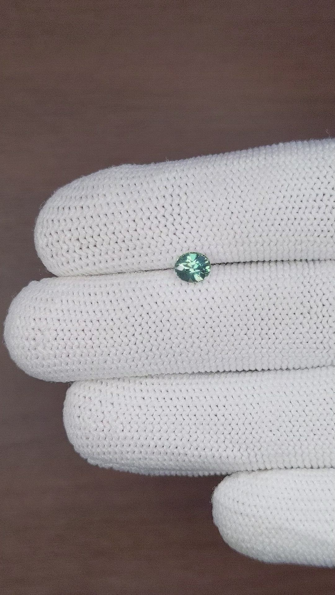 0.83 Ct. Bluish Green Sapphire from Madagascar Size Video