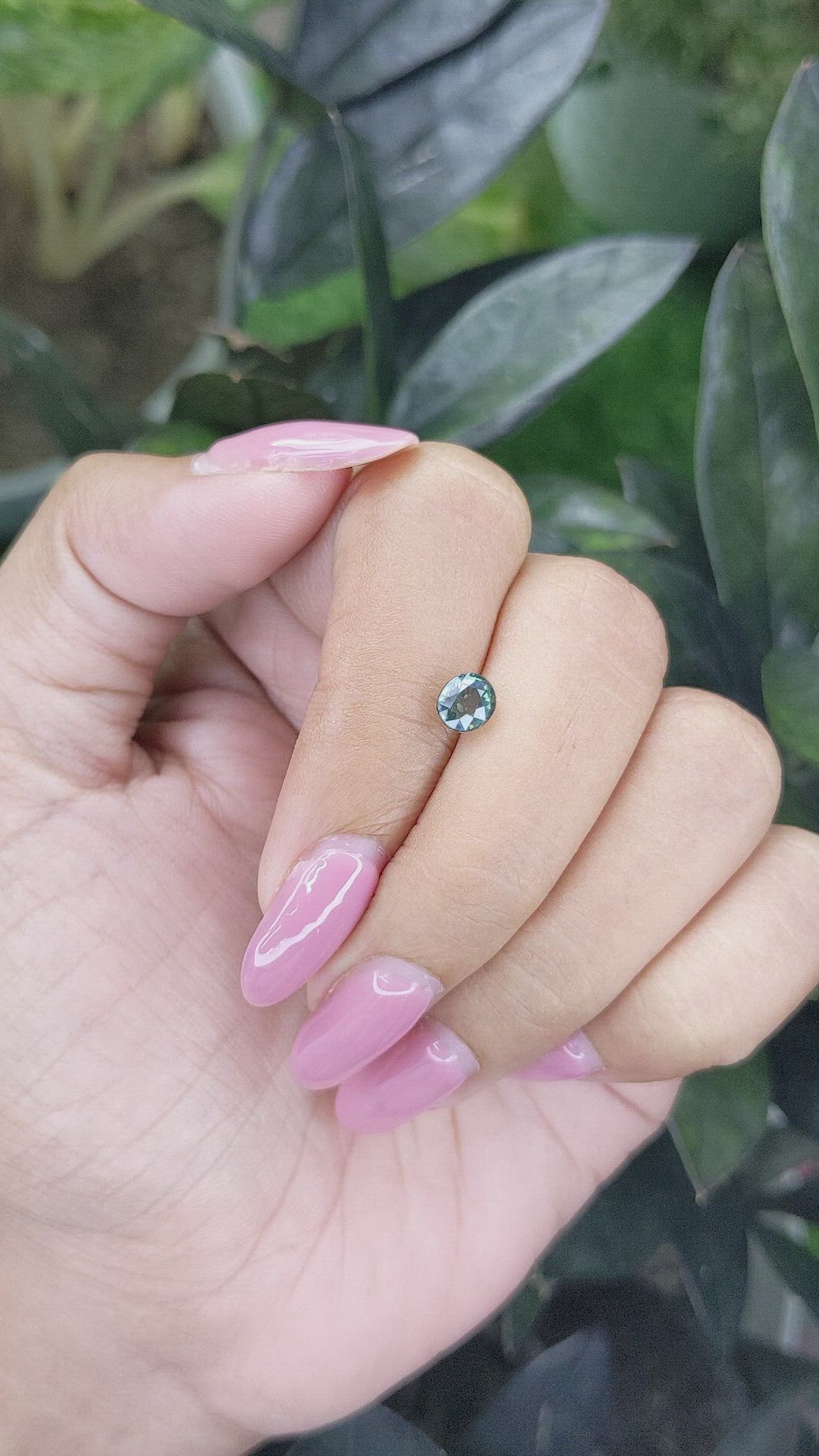 1.02 Ct. Bluish Green Sapphire from Madagascar Size Video