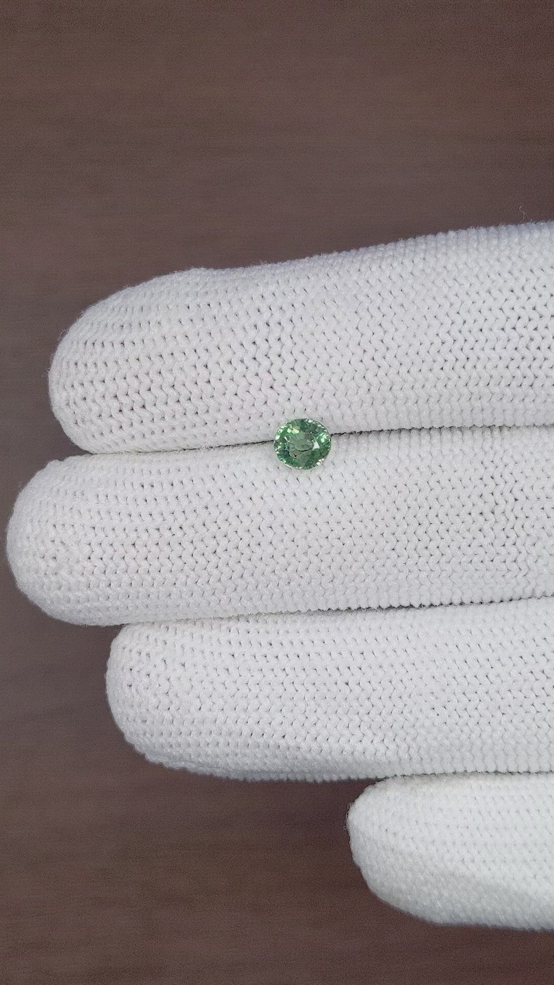 1.02 Ct. Bluish Green Sapphire from Madagascar Size Video
