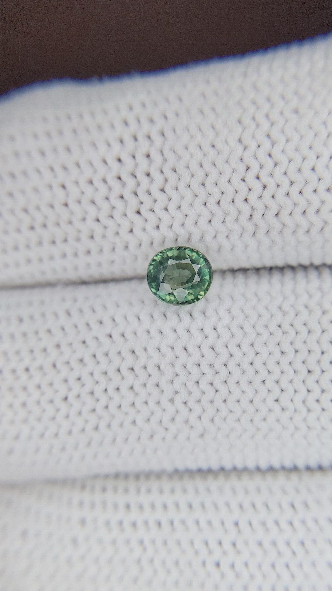 1.02 Ct. Bluish Green Sapphire from Madagascar Size Video