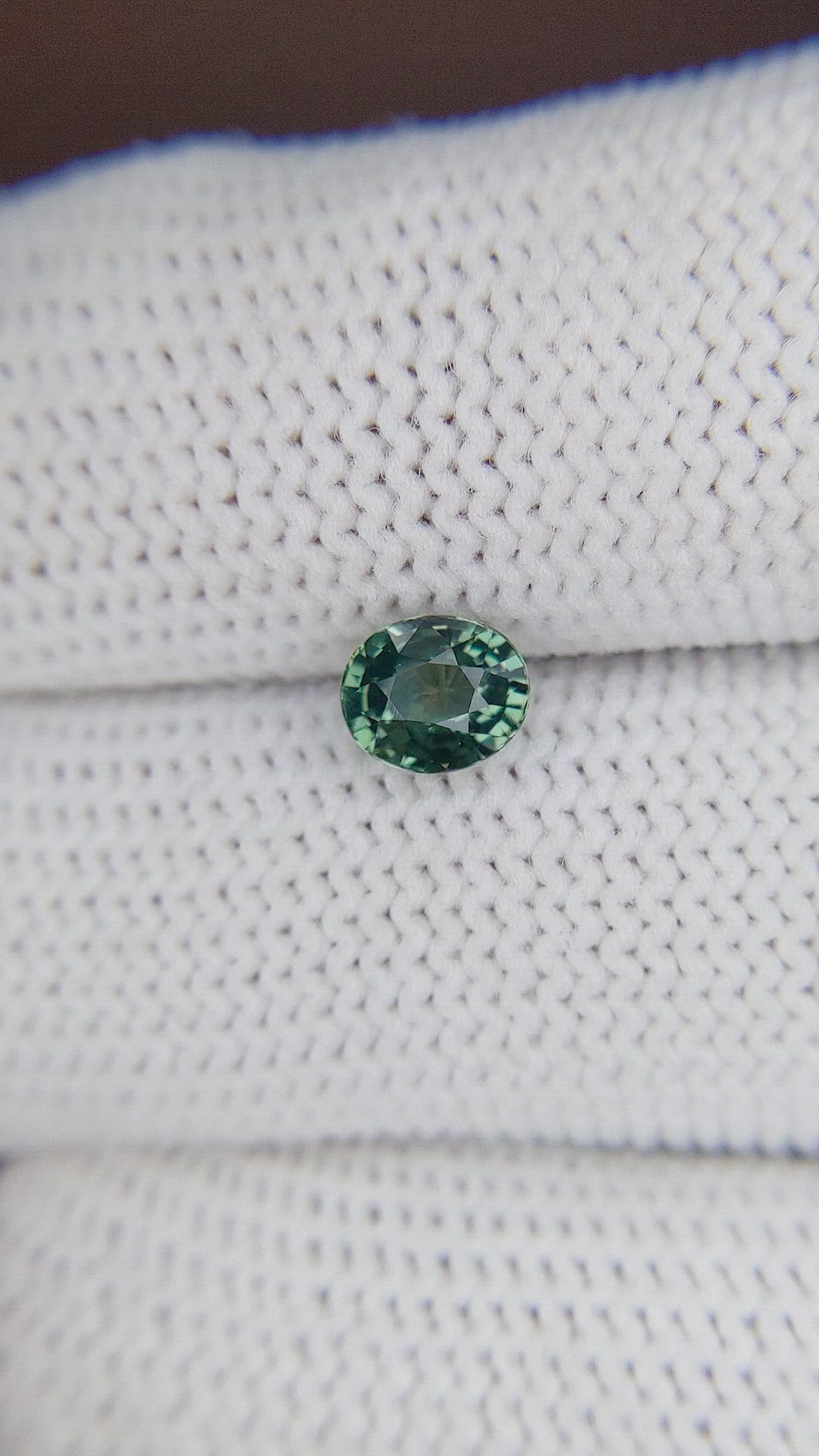 1.00 Ct. Bluish Green Sapphire from Madagascar Size Video