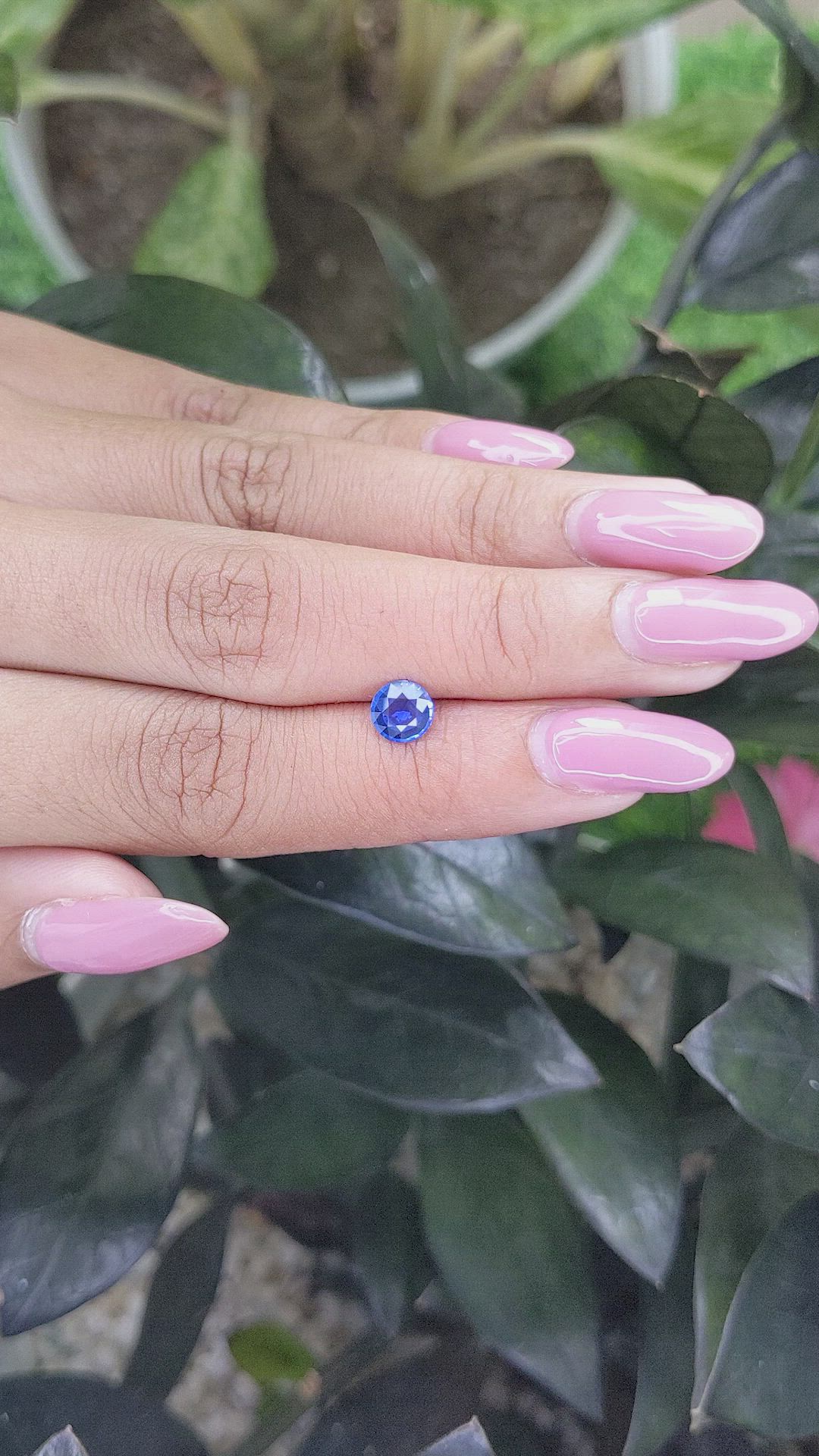 0.77 Ct. Blue Sapphire from Ceylon (Sri Lanka) Size Video
