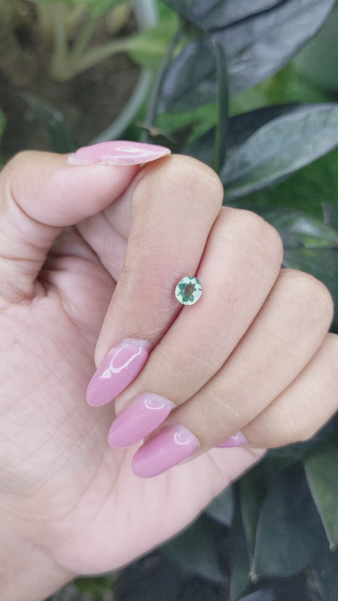 0.83 Ct. Bluish Green Sapphire from Madagascar Size Video