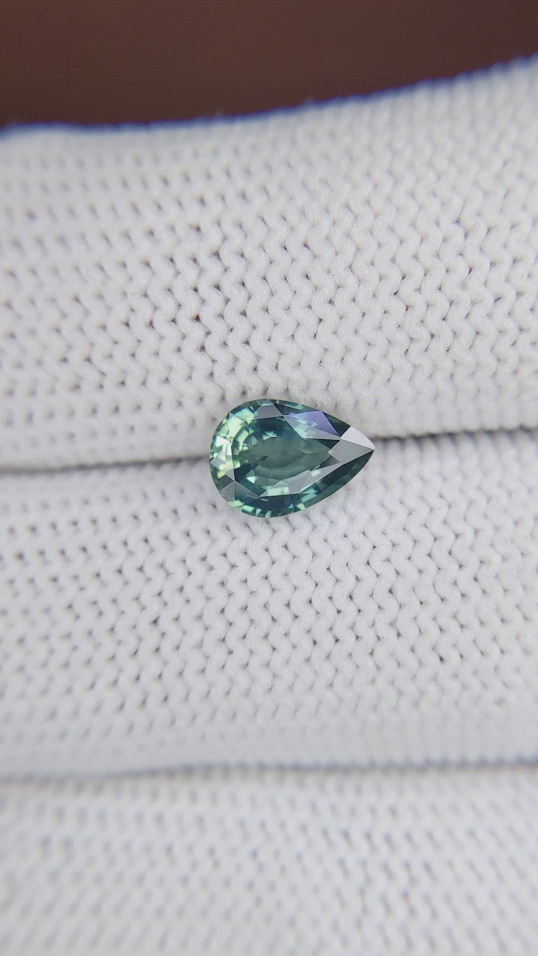 1.43 Ct. Bluish Green Sapphire from Madagascar Size Video