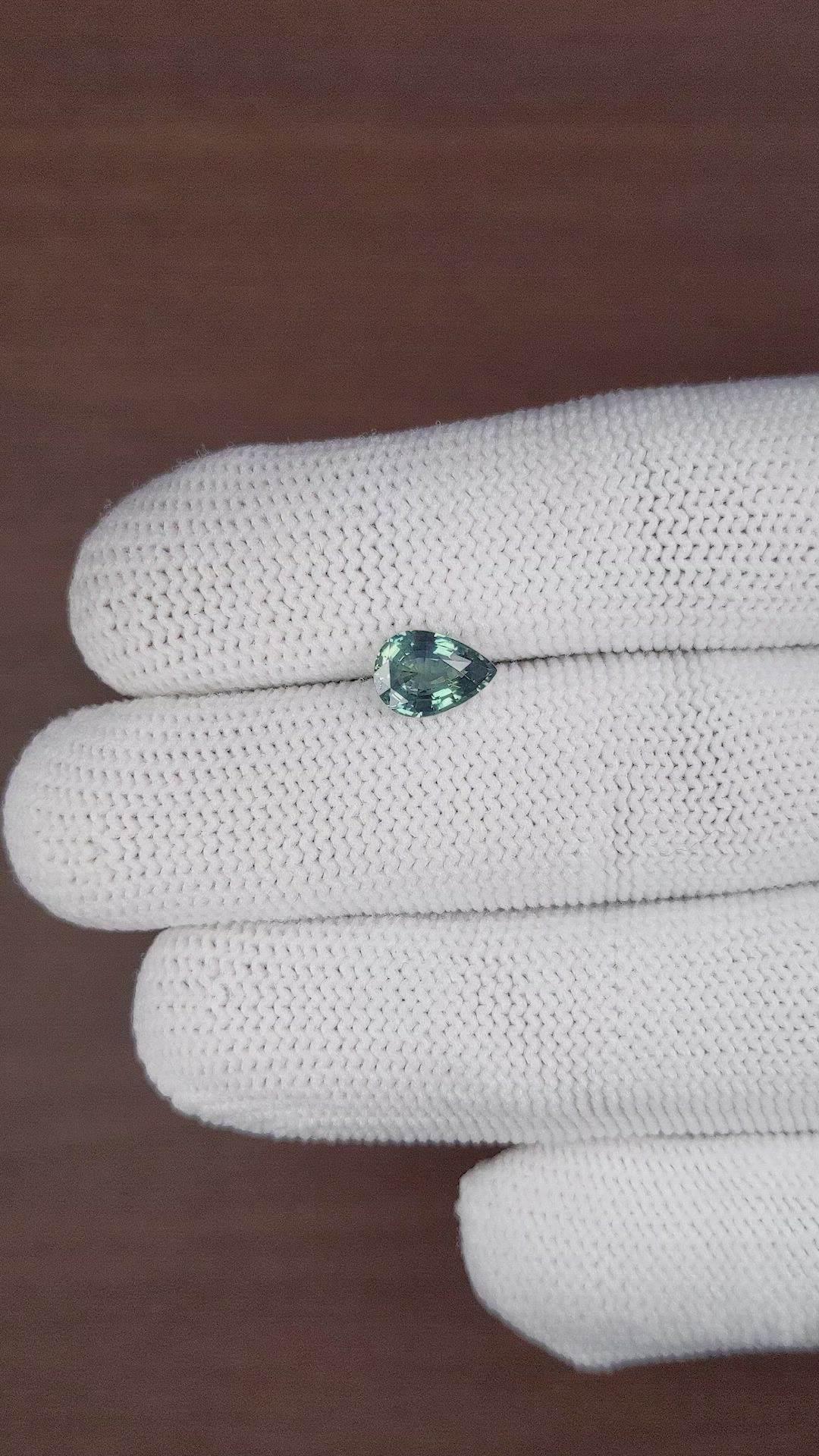 1.43 Ct. Bluish Green Sapphire from Madagascar Size Video