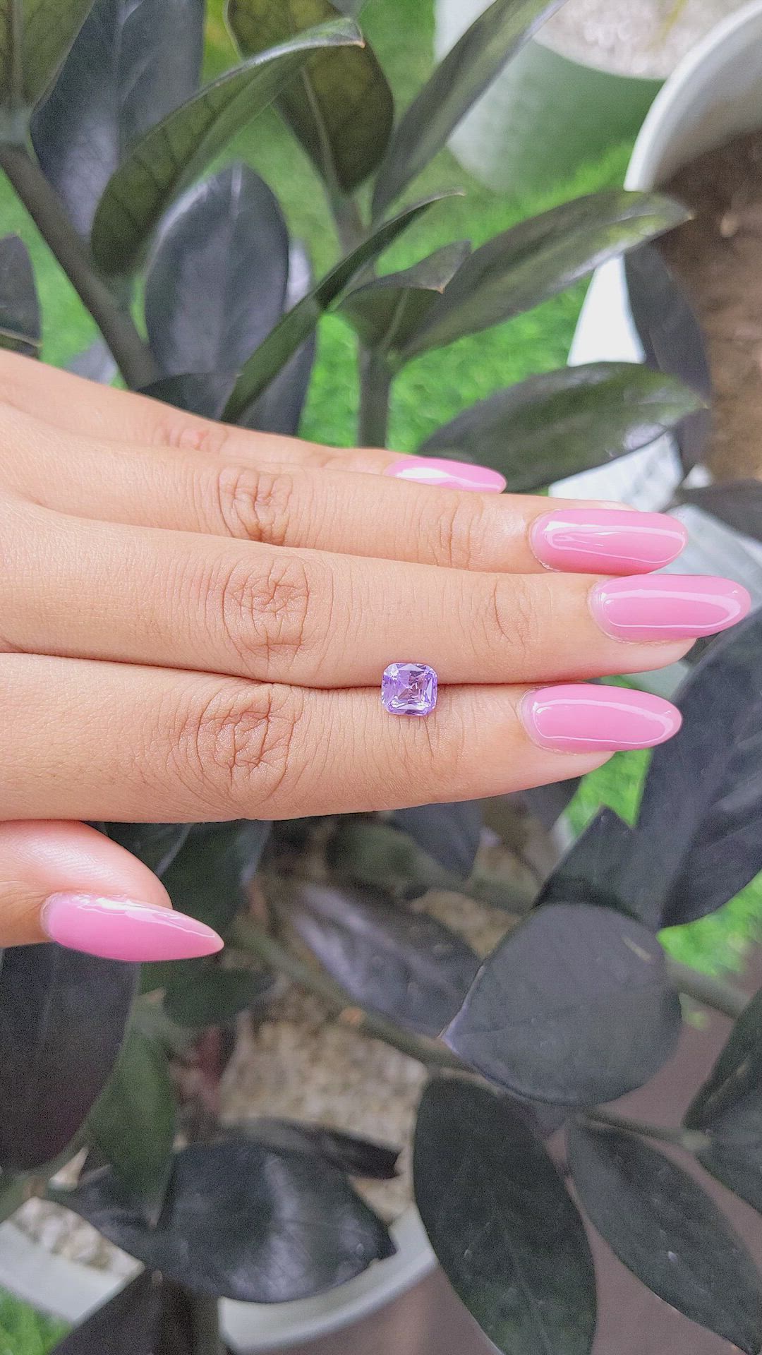 1.20 Ct. Purple Sapphire from Madagascar Size Video