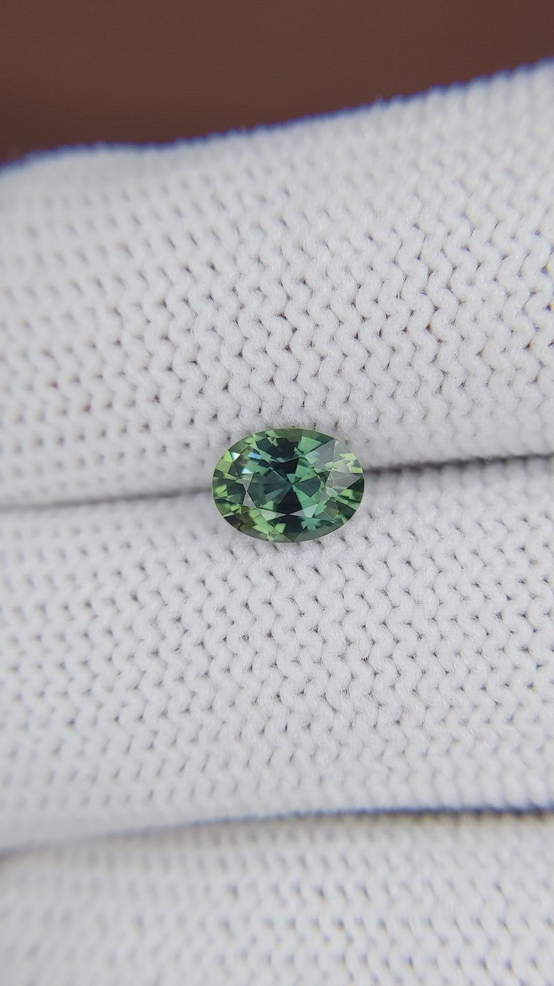 1.20 Ct. Bluish Green Sapphire from Madagascar Size Video