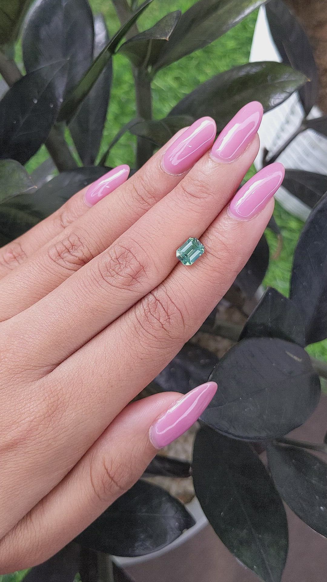 1.66 Ct. Bluish Green Sapphire from Tanzania Size Video