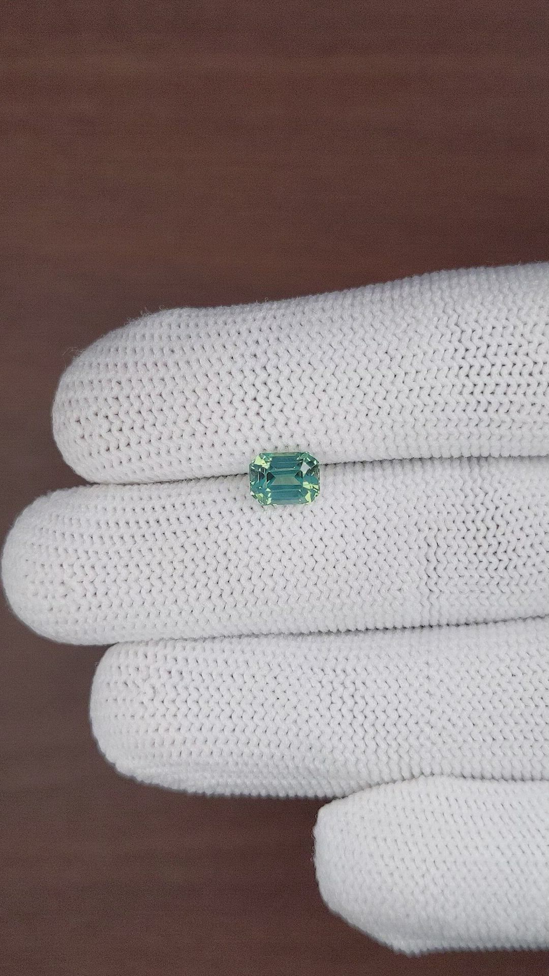 1.66 Ct. Bluish Green Sapphire from Tanzania Size Video