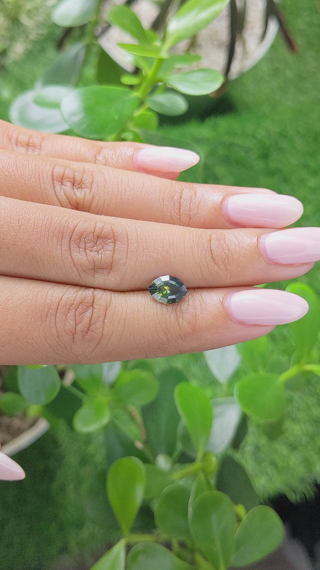 1.29 Ct. Yellowish Green Sapphire from Australia Size Video