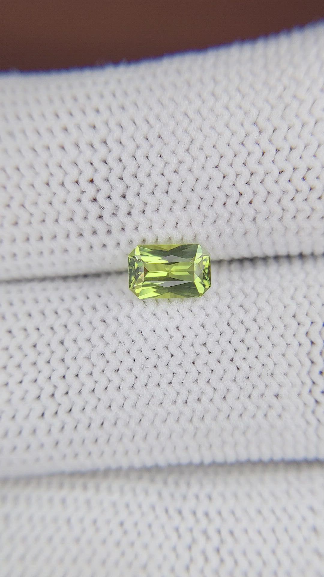 1.06 Ct. Yellowish Green Sapphire from Madagascar Size Video