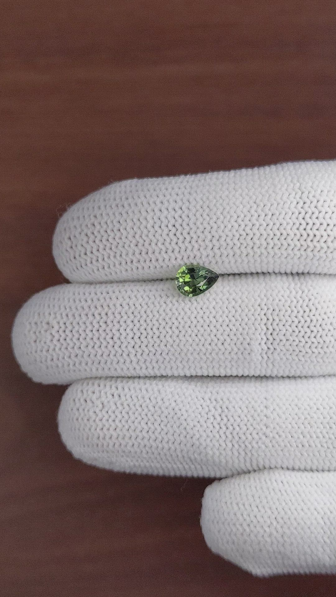 1.03 Ct. Green Sapphire from Madagascar Size Video