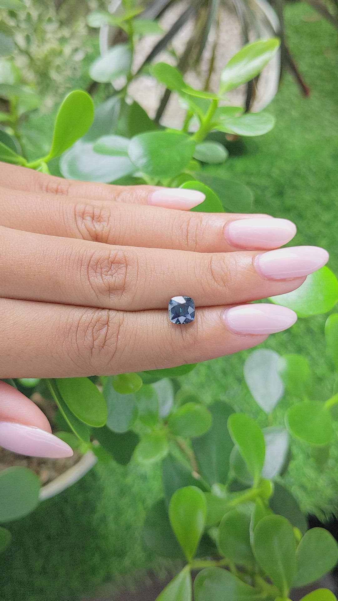 1.54 Ct. Greenish Blue Sapphire from Madagascar Size Video