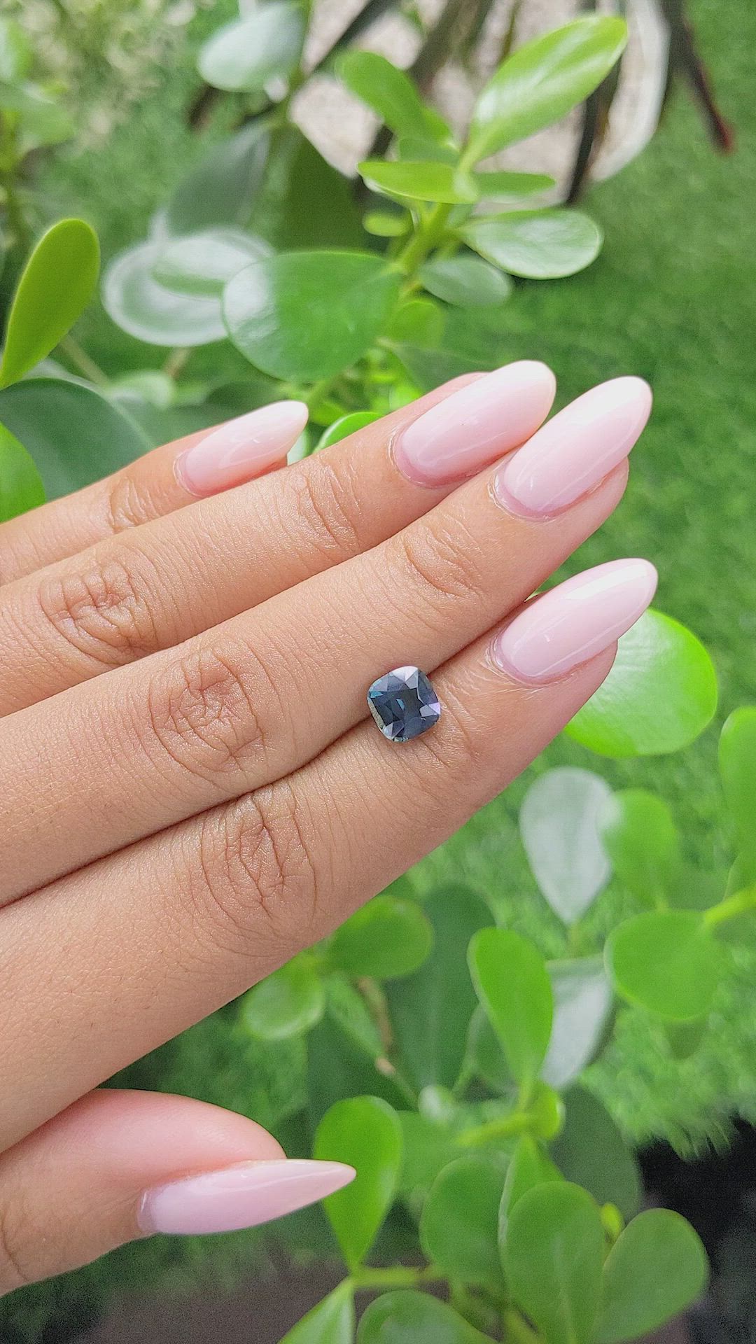 1.54 Ct. Greenish Blue Sapphire from Madagascar Size Video