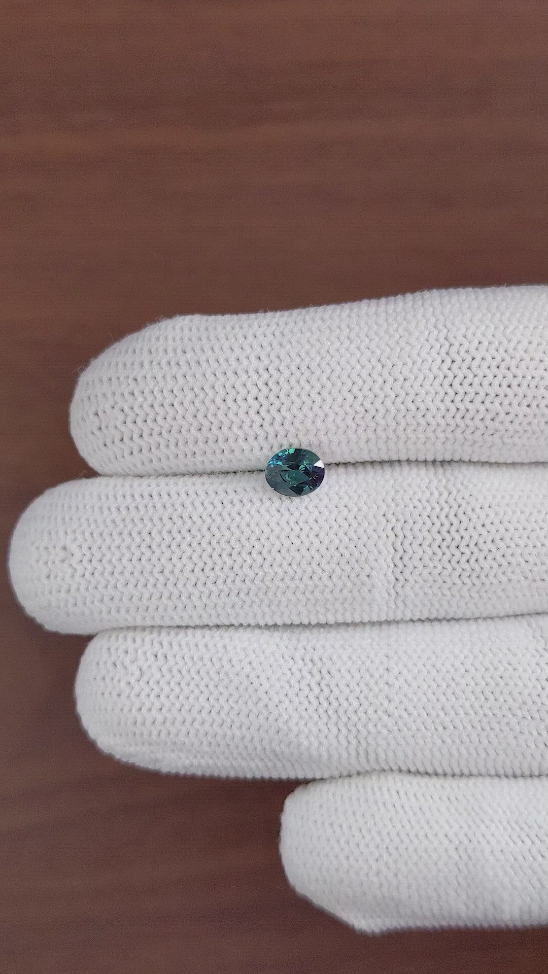 1.02 Ct. Greenish Blue Sapphire from Madagascar Size Video