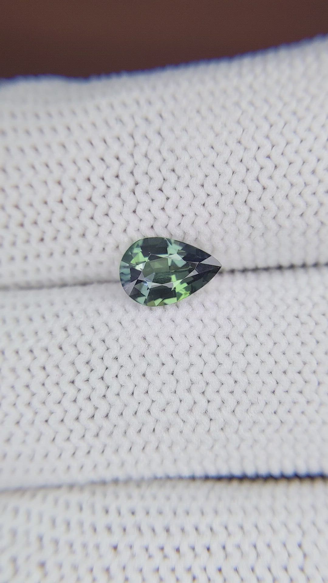 1.06 Ct. Bluish Green Sapphire from Madagascar Size Video