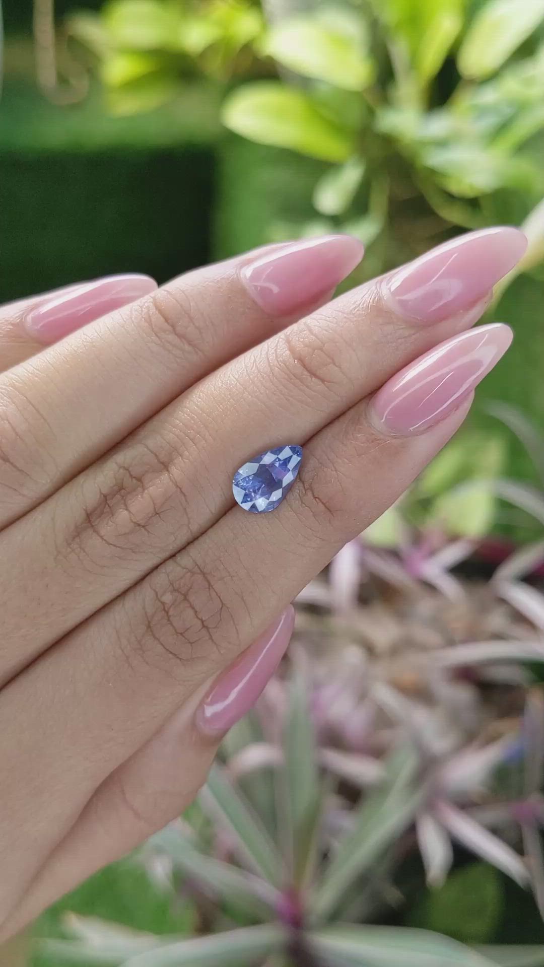 2.02 Ct. Blue Sapphire from Ceylon (Sri Lanka) Size Video