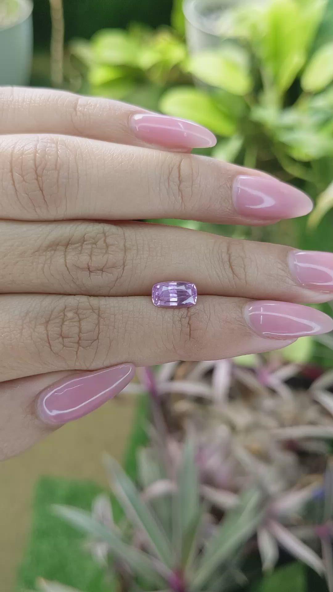 2.00 Ct. Purplish Pink Sapphire from Ceylon (Sri Lanka) Size Video